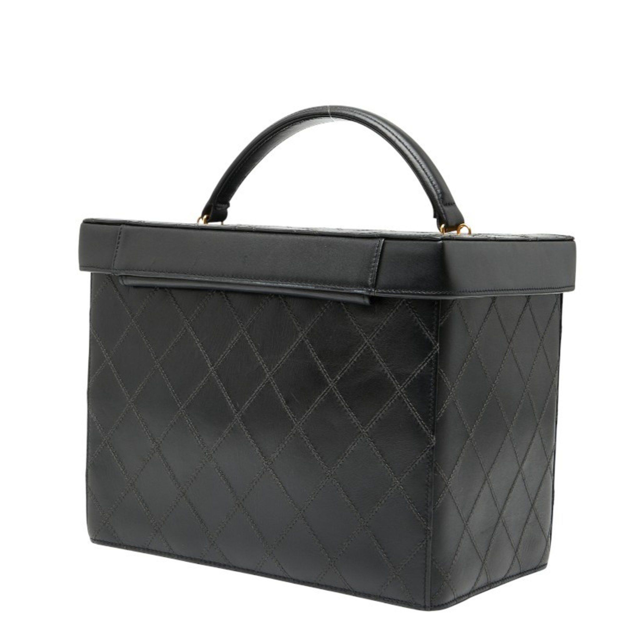 Chanel CHANEL Bicolore Vanity Bag Shoulder 2-Way Black Lambskin Women's Size ONE SIZE - 2 Thumbnail