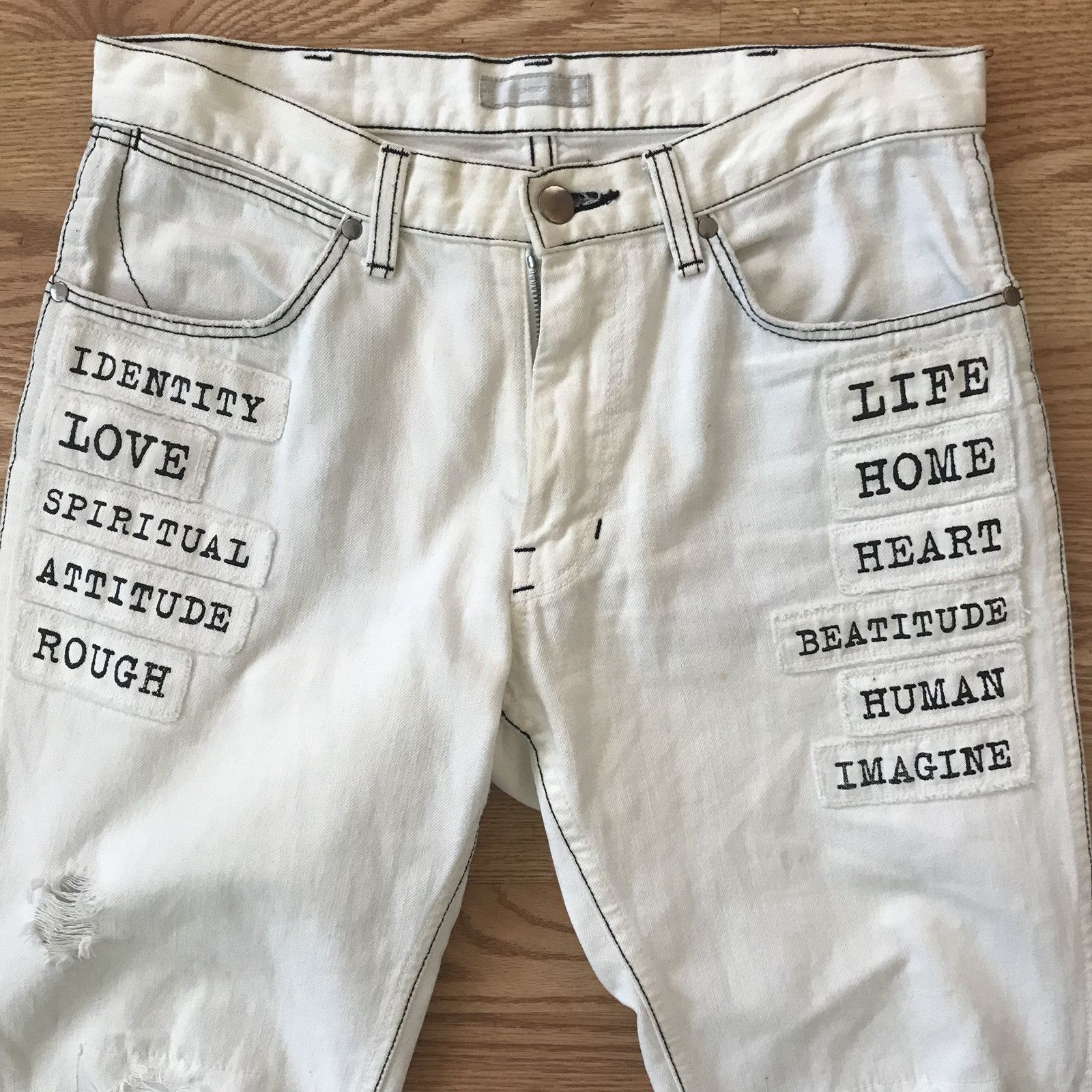 Number (N)ine Number Nine ss02 modern age poem Patchwork Pants Size US 30 / EU 46 - 2 Thumbnail