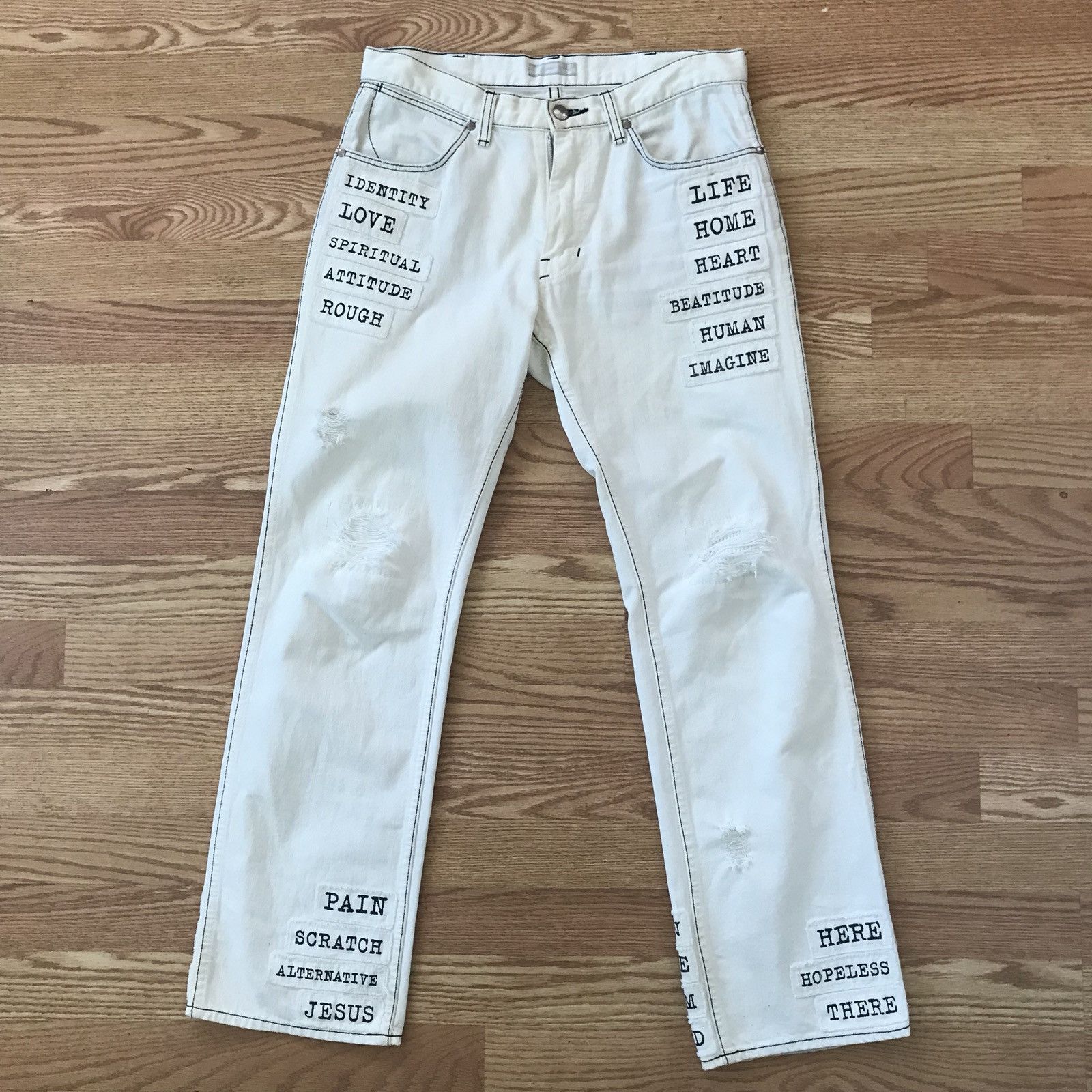 Number (N)ine Number Nine ss02 modern age poem Patchwork Pants Size US 30 / EU 46 - 1 Thumbnail