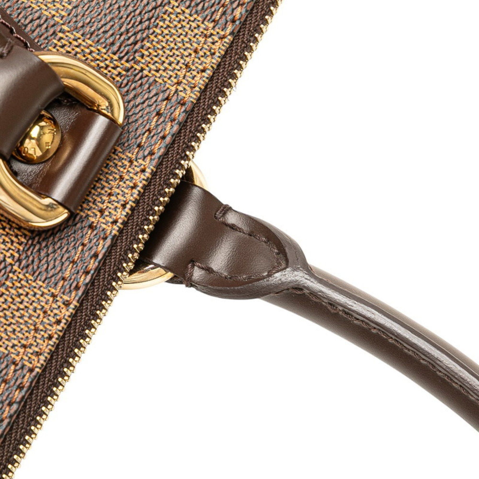 Louis Vuitton Louis Vuitton Damier Saleya PM Handbag Tote Bag N51183 Brown Leather Women's LOUIS VUITTON Size ONE SIZE - 4 Thumbnail
