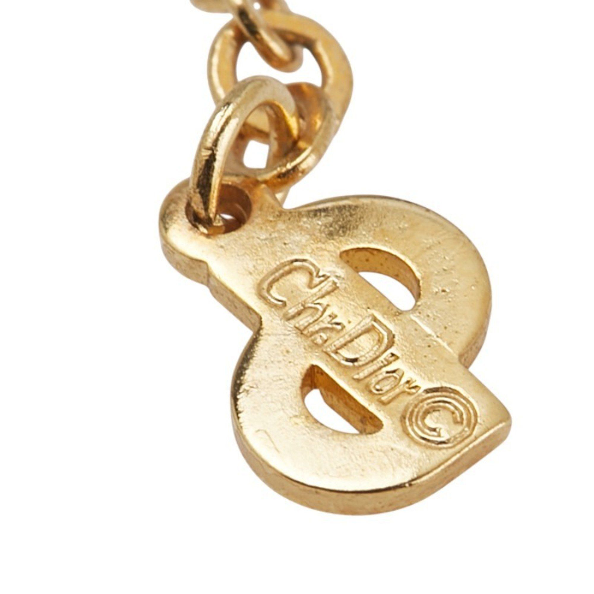 Dior Christian Dior Dior pendant necklace, gold plated, with faux pearls and rhinestones, for women. Size ONE SIZE - 6 Thumbnail