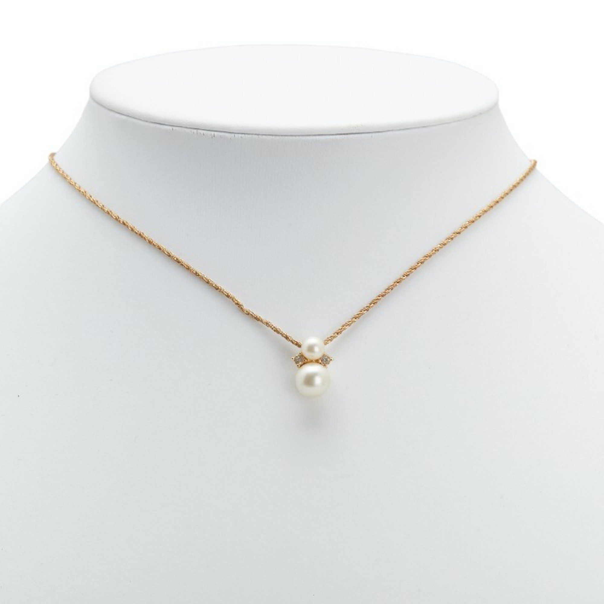 Dior Christian Dior Dior pendant necklace, gold plated, with faux pearls and rhinestones, for women. Size ONE SIZE - 7 Thumbnail