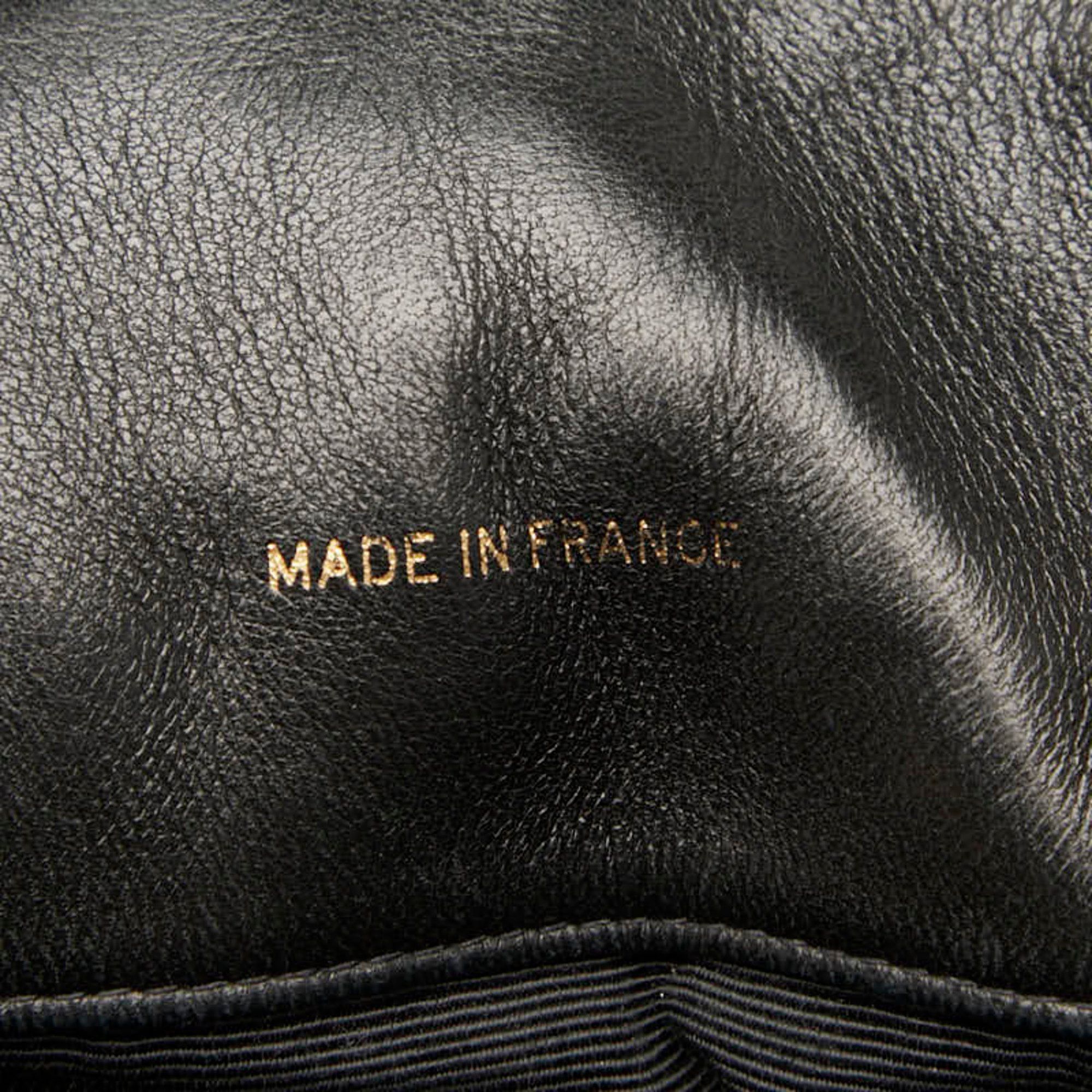 Chanel CHANEL Coco Mark Matelasse Drawstring Chain Shoulder Bag in Black Lambskin for Women Size ONE SIZE - 10 Thumbnail