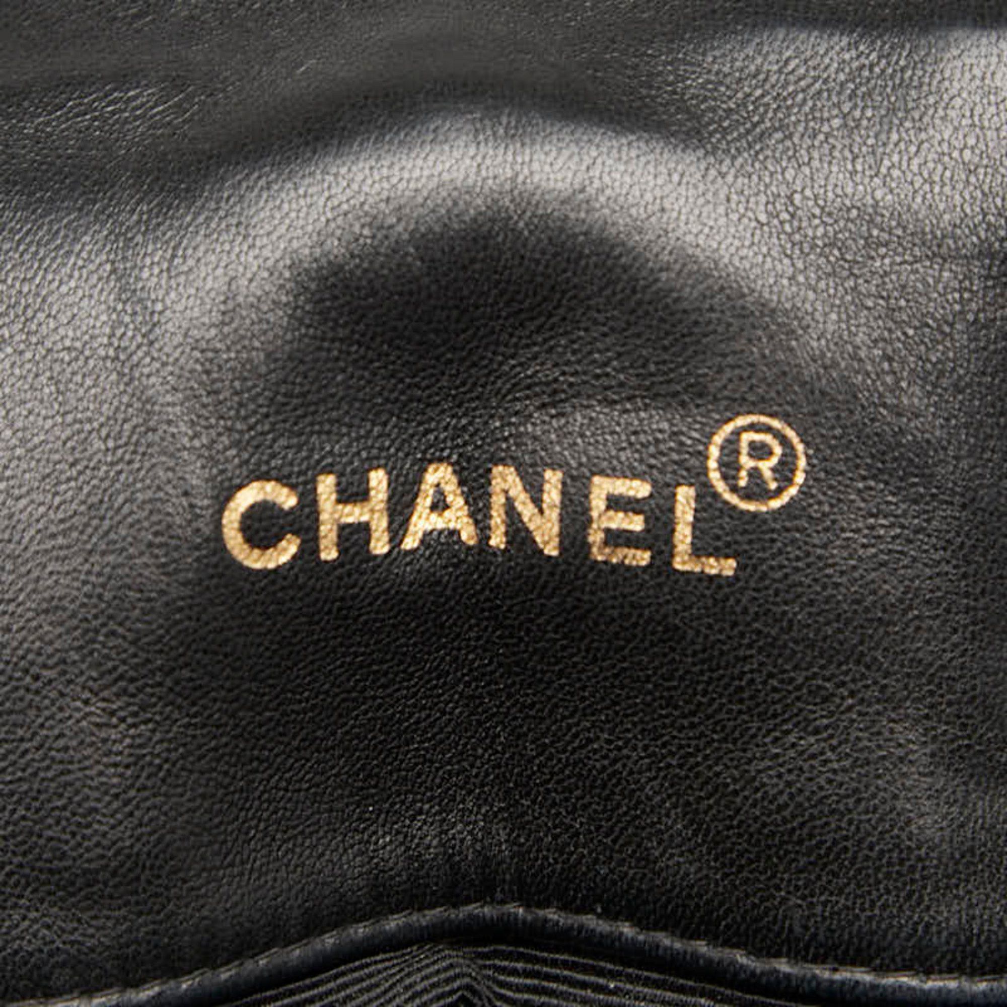 Chanel CHANEL Coco Mark Matelasse Drawstring Chain Shoulder Bag in Black Lambskin for Women Size ONE SIZE - 9 Thumbnail