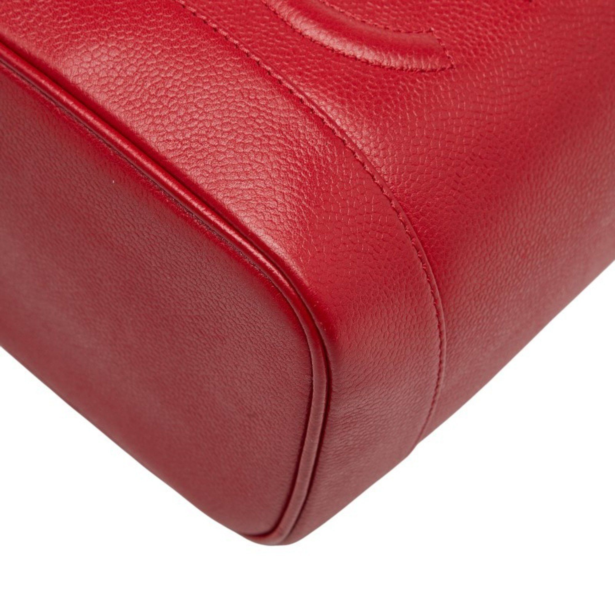 Chanel Chanel Coco Mark Vanity Bag Handbag Red Caviar Skin Women's CHANEL Size ONE SIZE - 5 Thumbnail