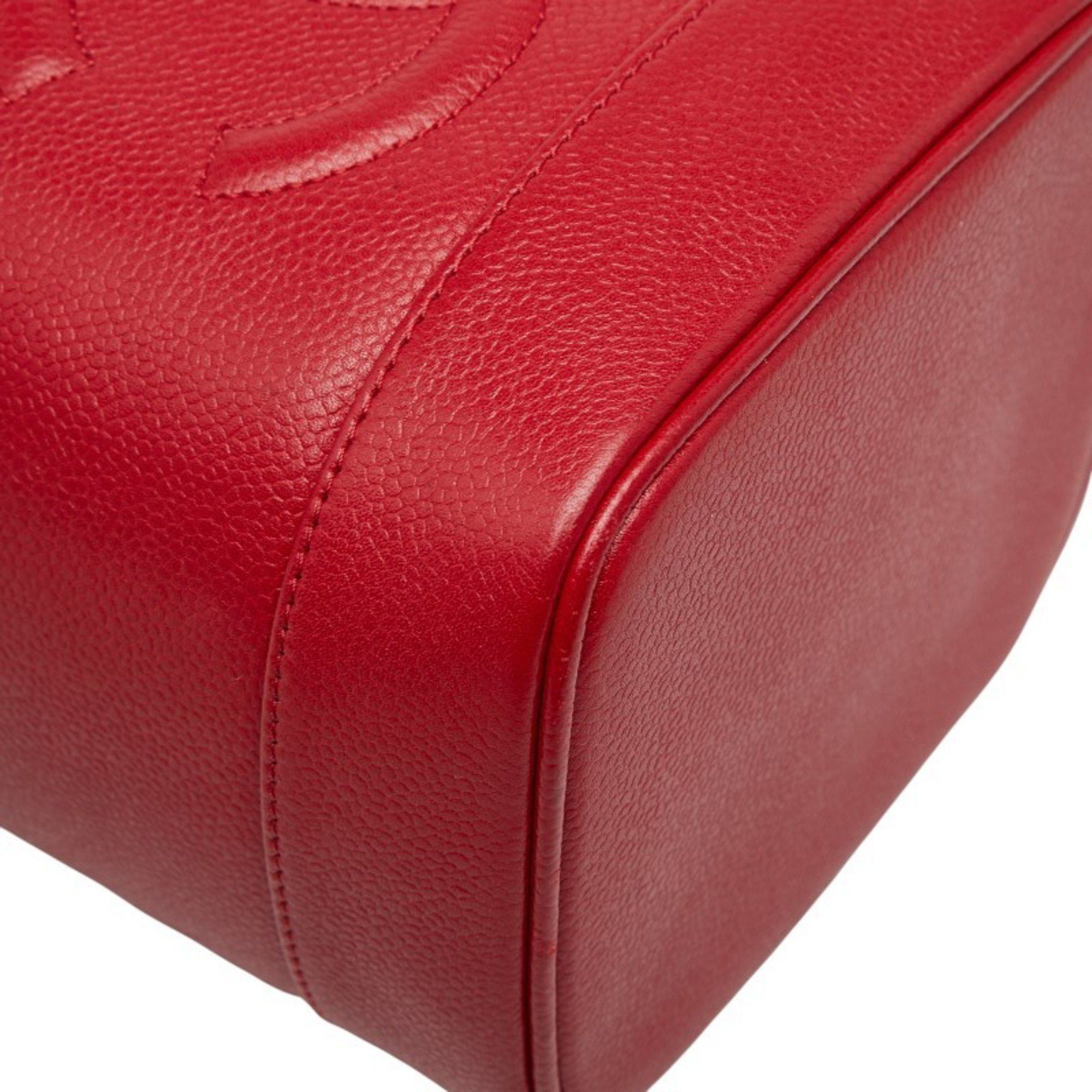 Chanel Chanel Coco Mark Vanity Bag Handbag Red Caviar Skin Women's CHANEL Size ONE SIZE - 4 Thumbnail