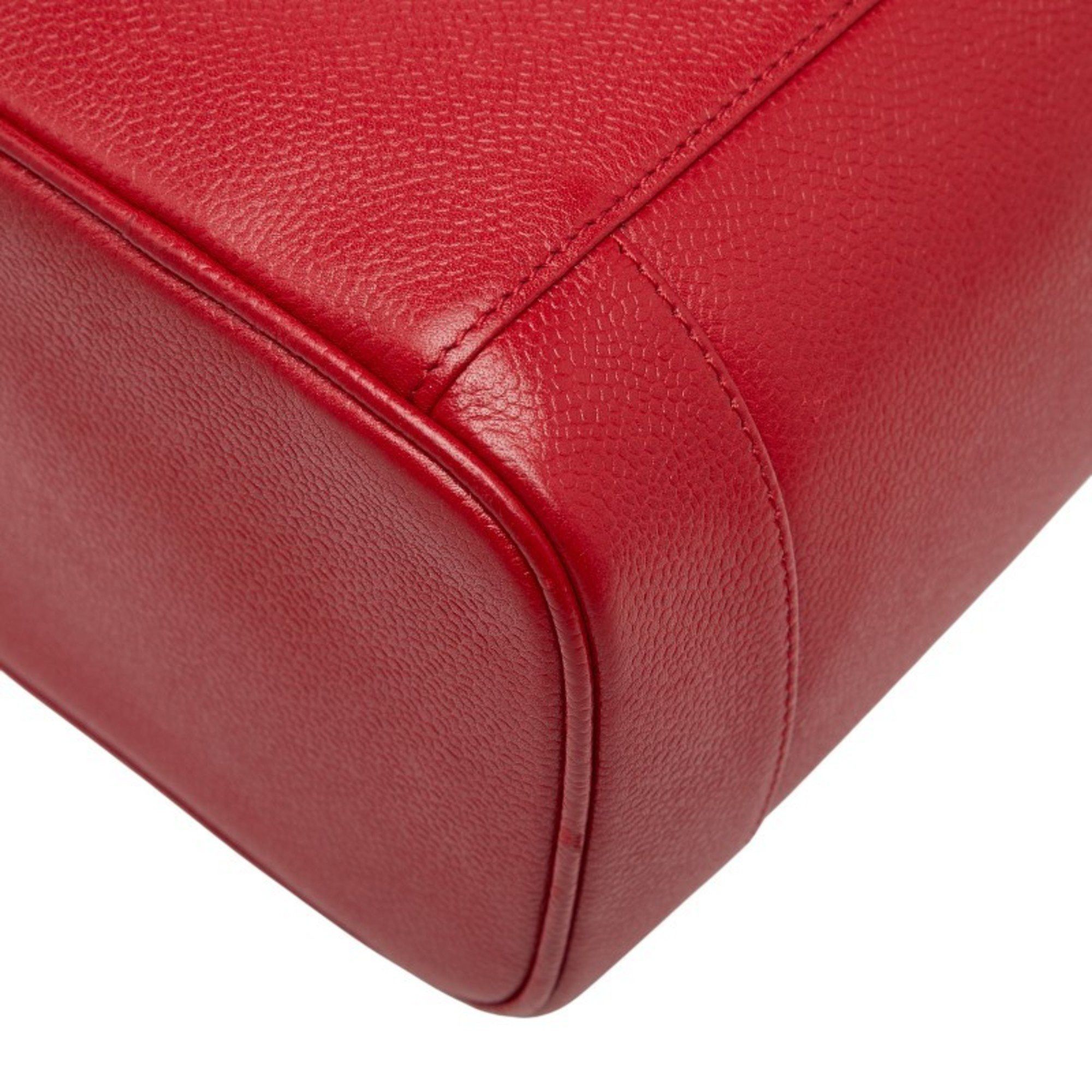 Chanel Chanel Coco Mark Vanity Bag Handbag Red Caviar Skin Women's CHANEL Size ONE SIZE - 7 Thumbnail