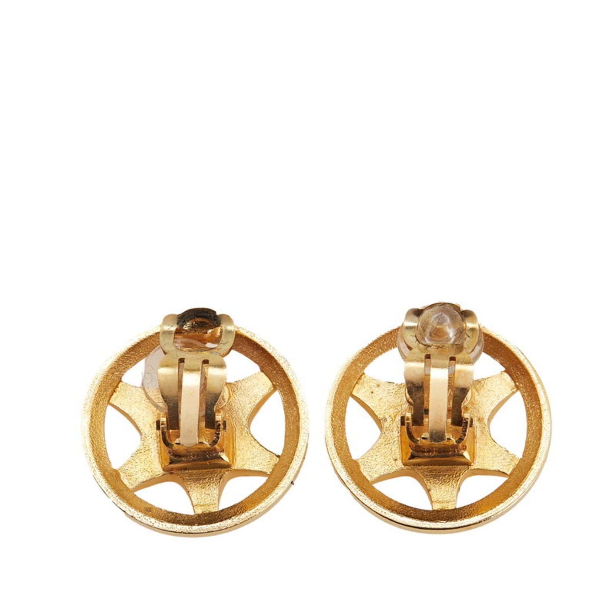 Chanel Vintage Chanel Coco Mark Star Earrings, Gold Plated, Women's Size ONE SIZE - 2 Thumbnail