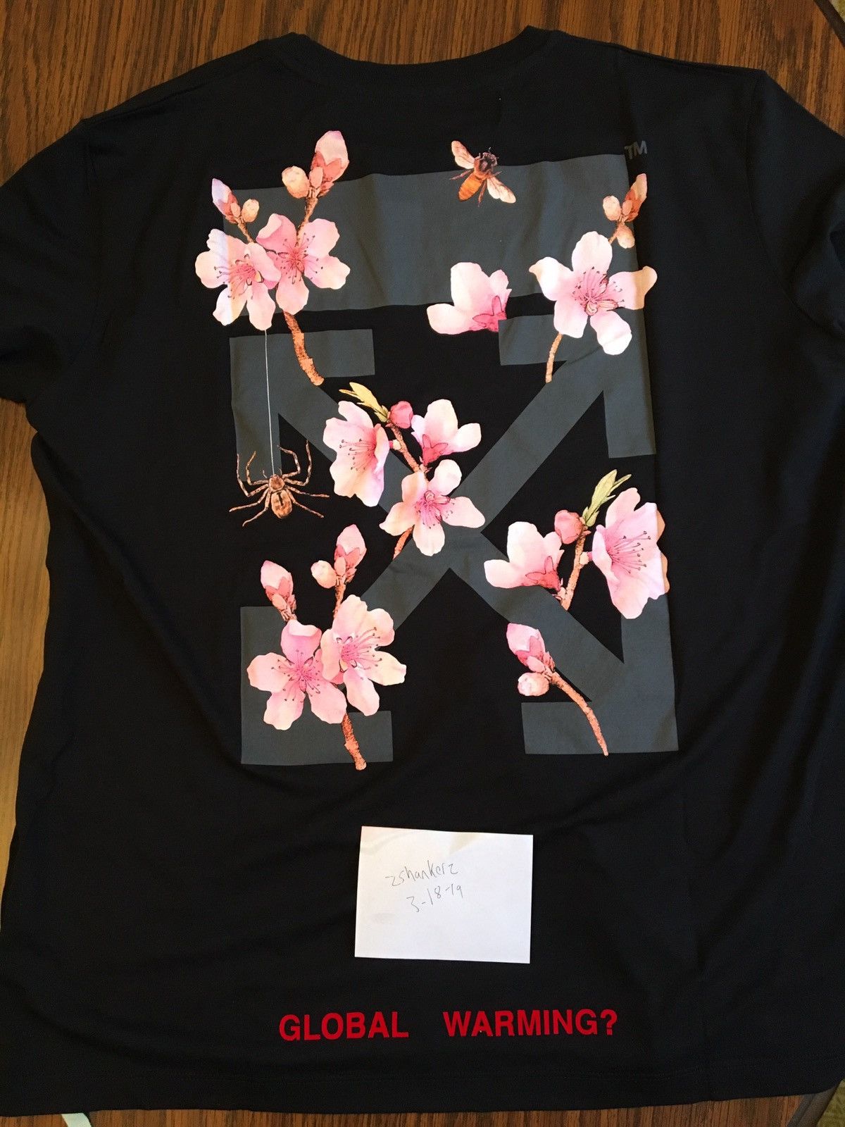 Off white cherry blossom hot sale tee