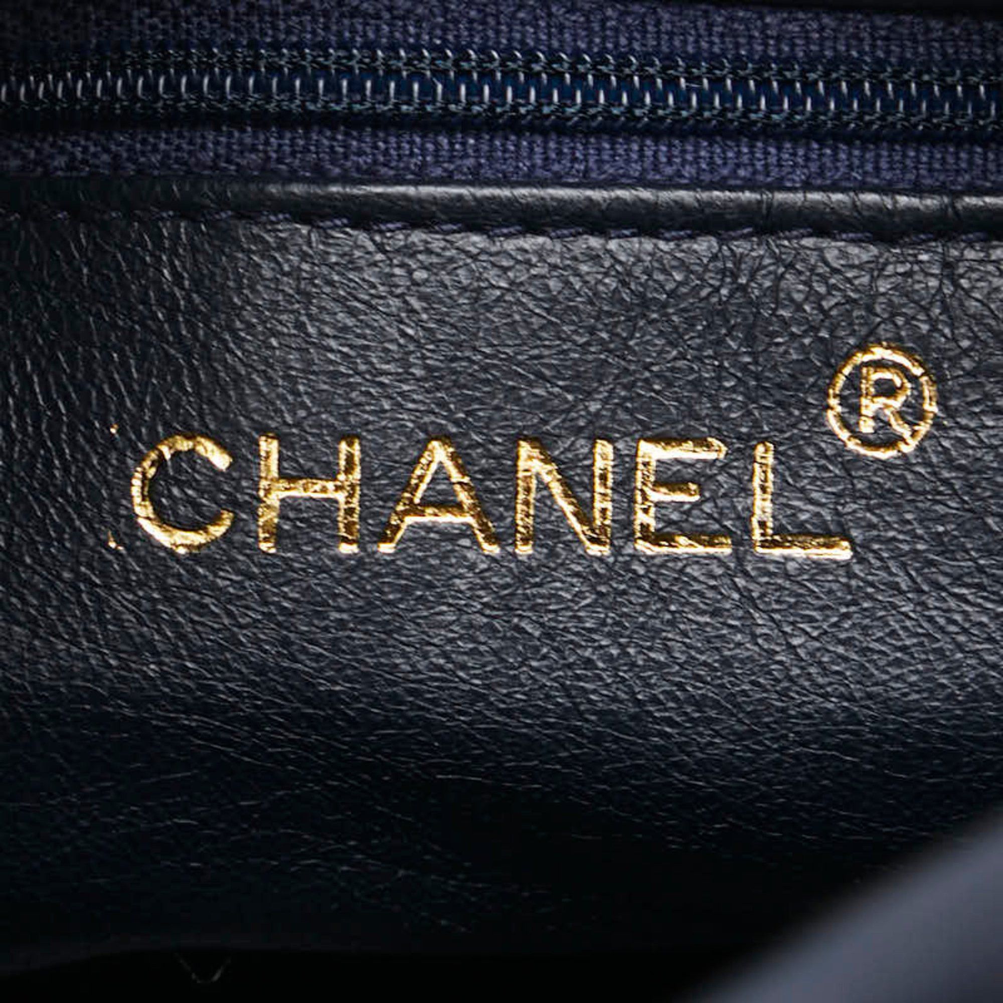 Chanel CHANEL Matelasse Coco Mark Fringe Chain Shoulder Bag Navy Lambskin Women's Size ONE SIZE - 10 Thumbnail
