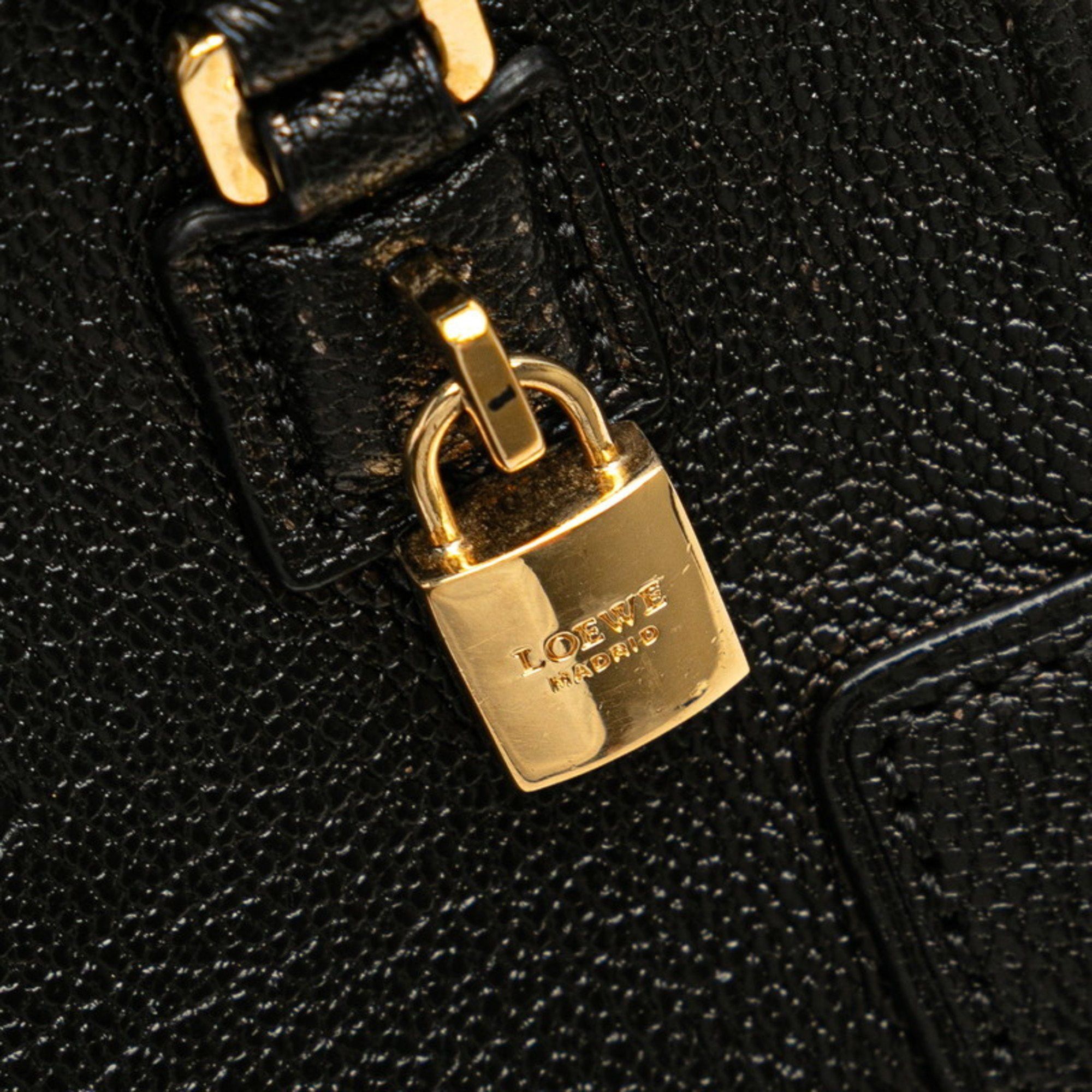 Loewe LOEWE Anagram Amazona Micro Mini Handbag/Shoulder Bag, 2-Way, Black Leather, Women's Size ONE SIZE - 5 Thumbnail