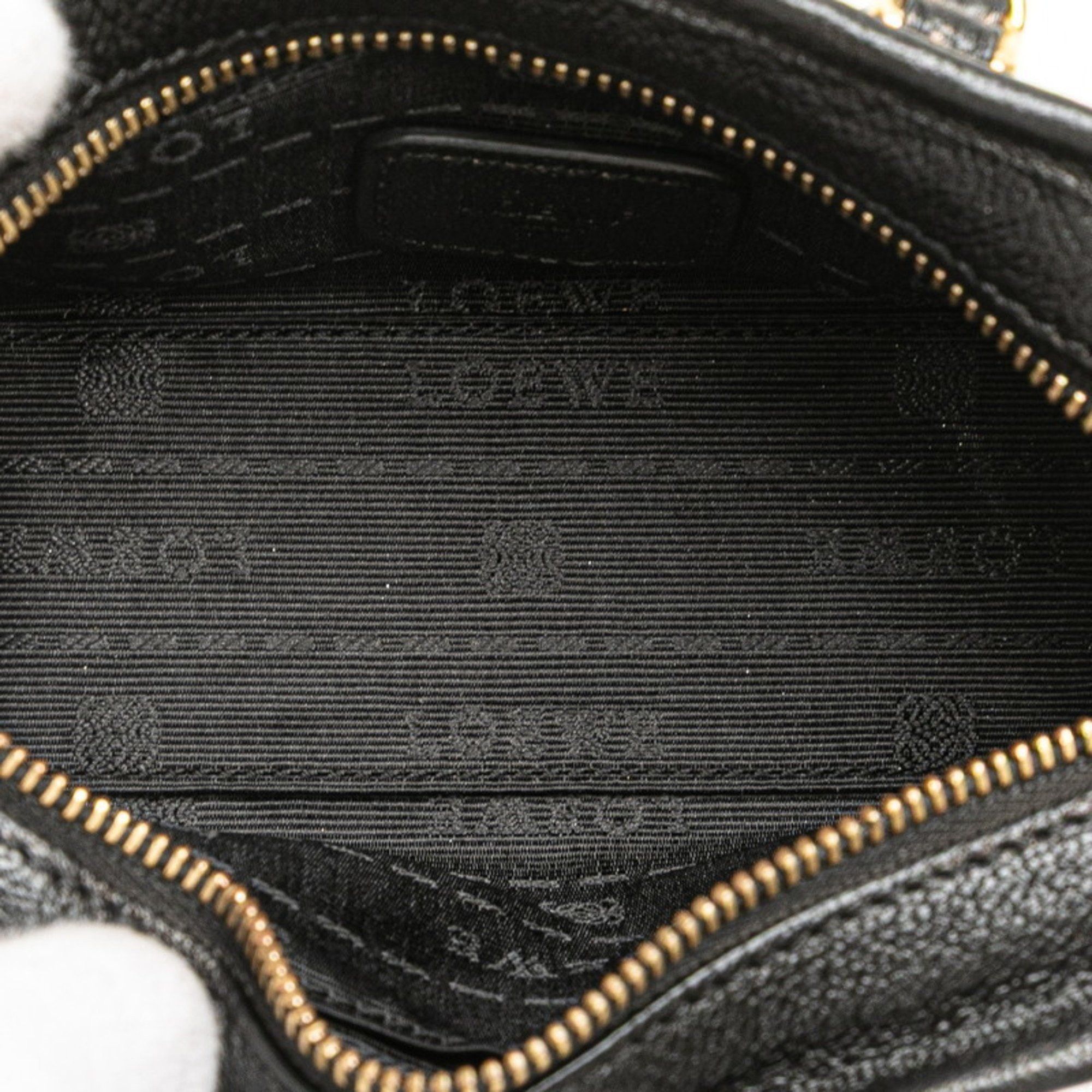 Loewe LOEWE Anagram Amazona Micro Mini Handbag/Shoulder Bag, 2-Way, Black Leather, Women's Size ONE SIZE - 8 Thumbnail