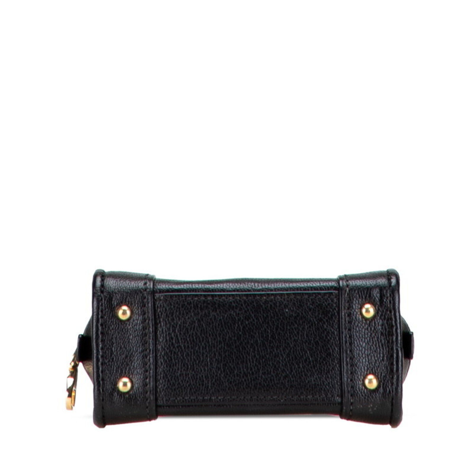 Loewe LOEWE Anagram Amazona Micro Mini Handbag/Shoulder Bag, 2-Way, Black Leather, Women's Size ONE SIZE - 3 Thumbnail