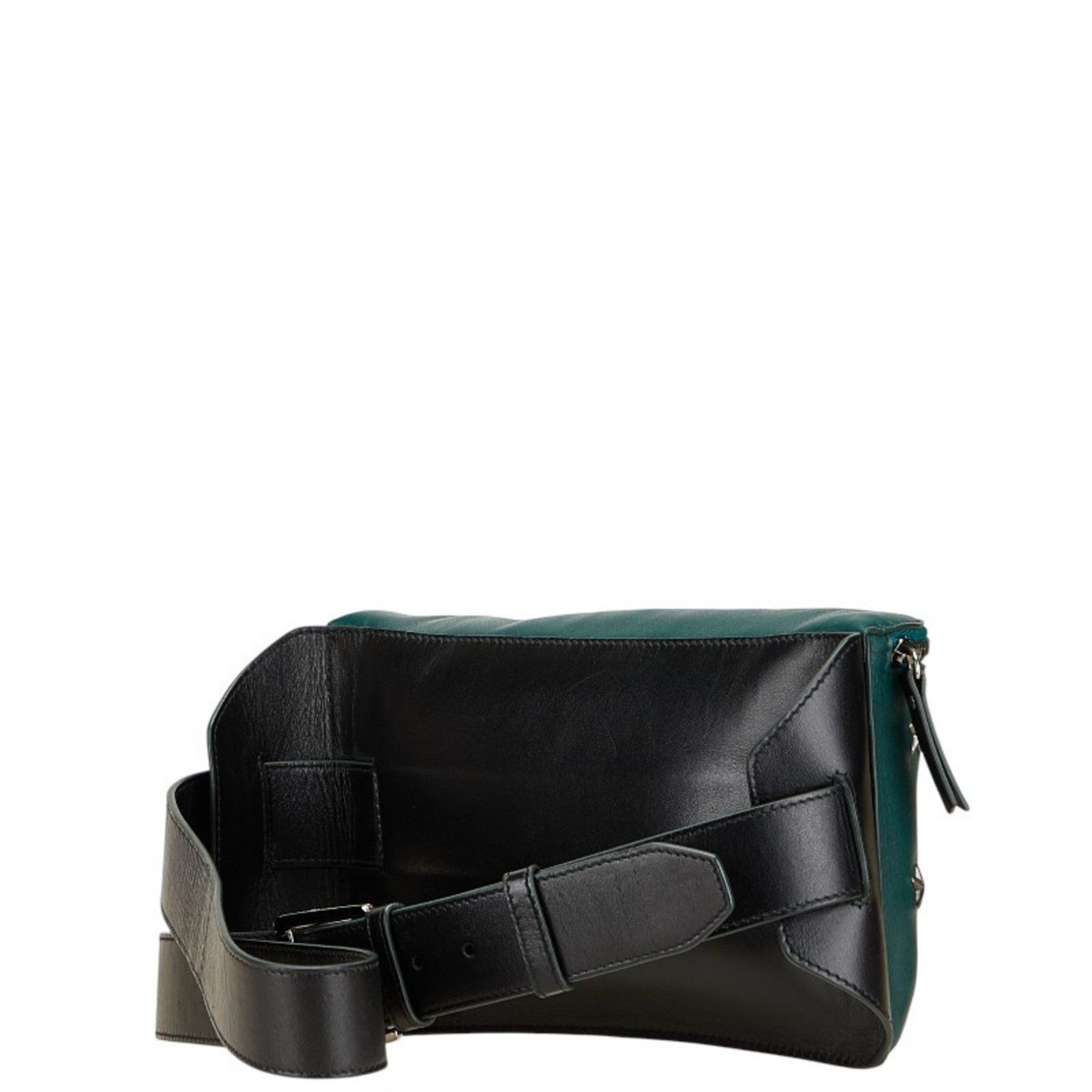 Jimmy Choo Jimmy Choo Star Studs Body Bag/Waist Bag in Green and Black Leather for Women Size ONE SIZE - 2 Thumbnail