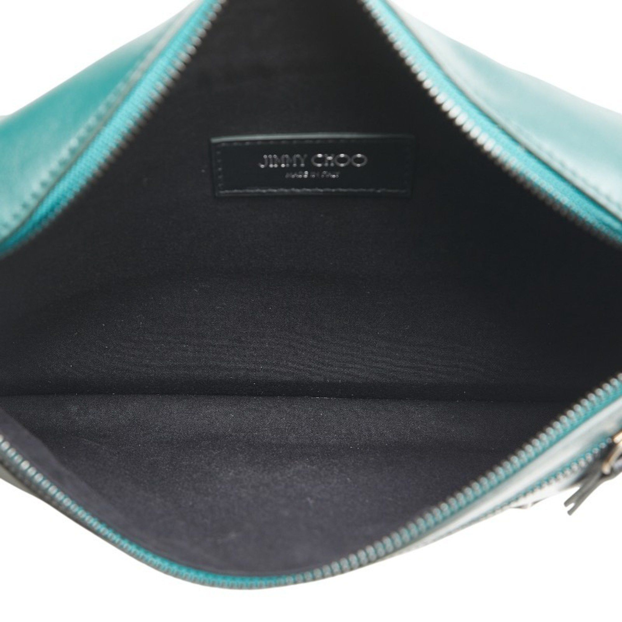 Jimmy Choo Jimmy Choo Star Studs Body Bag/Waist Bag in Green and Black Leather for Women Size ONE SIZE - 7 Thumbnail