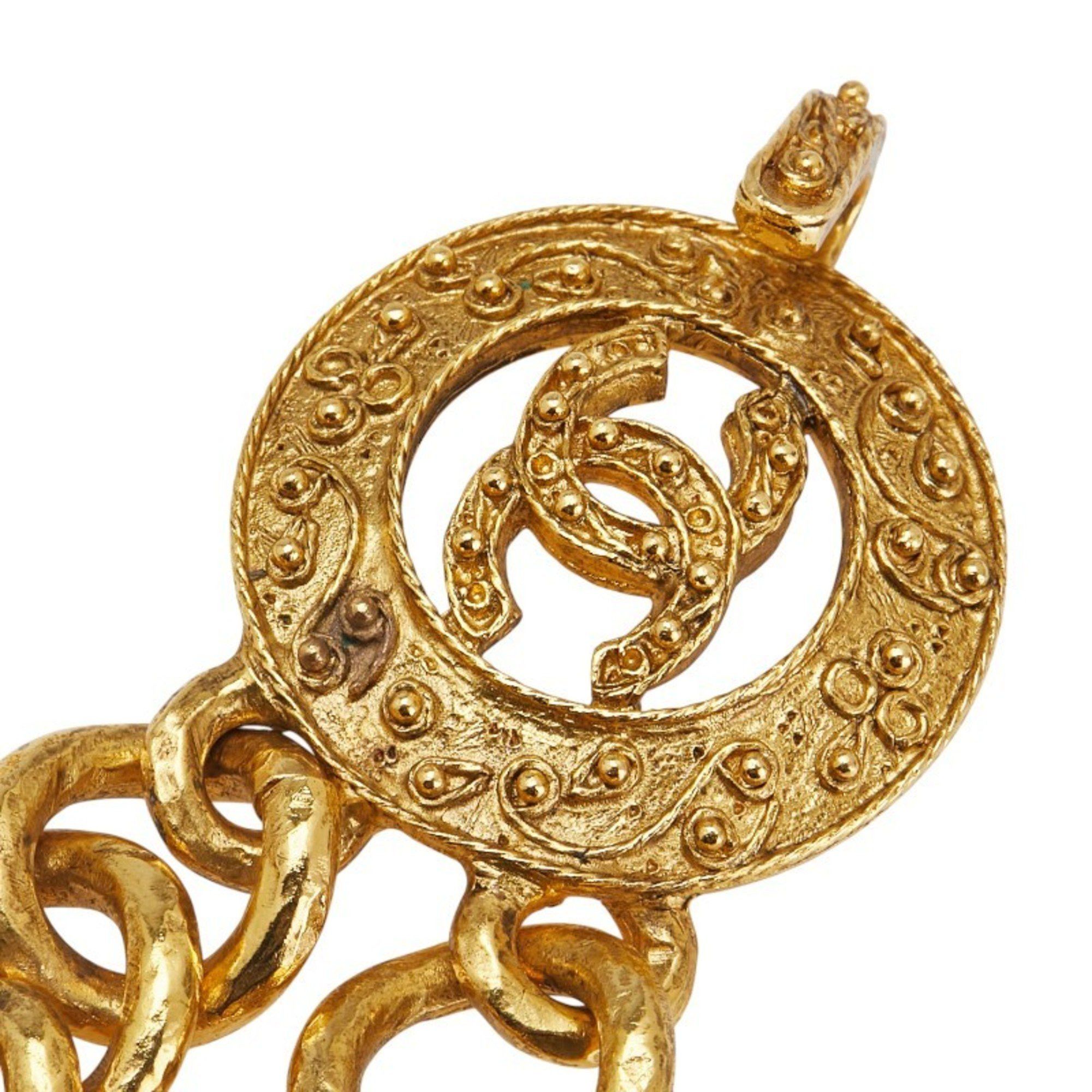 Chanel Vintage Chanel Coco Mark Chain Belt, Gold Plated, Women's, CHANEL Size ONE SIZE - 3 Thumbnail