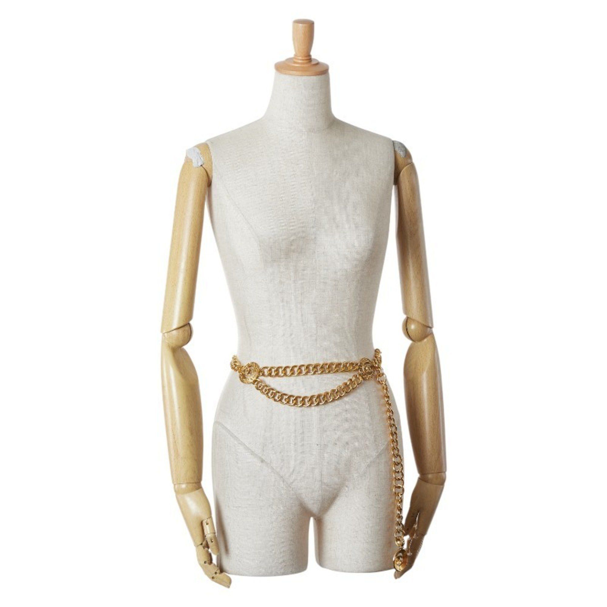 Chanel Vintage Chanel Coco Mark Chain Belt, Gold Plated, Women's, CHANEL Size ONE SIZE - 6 Thumbnail