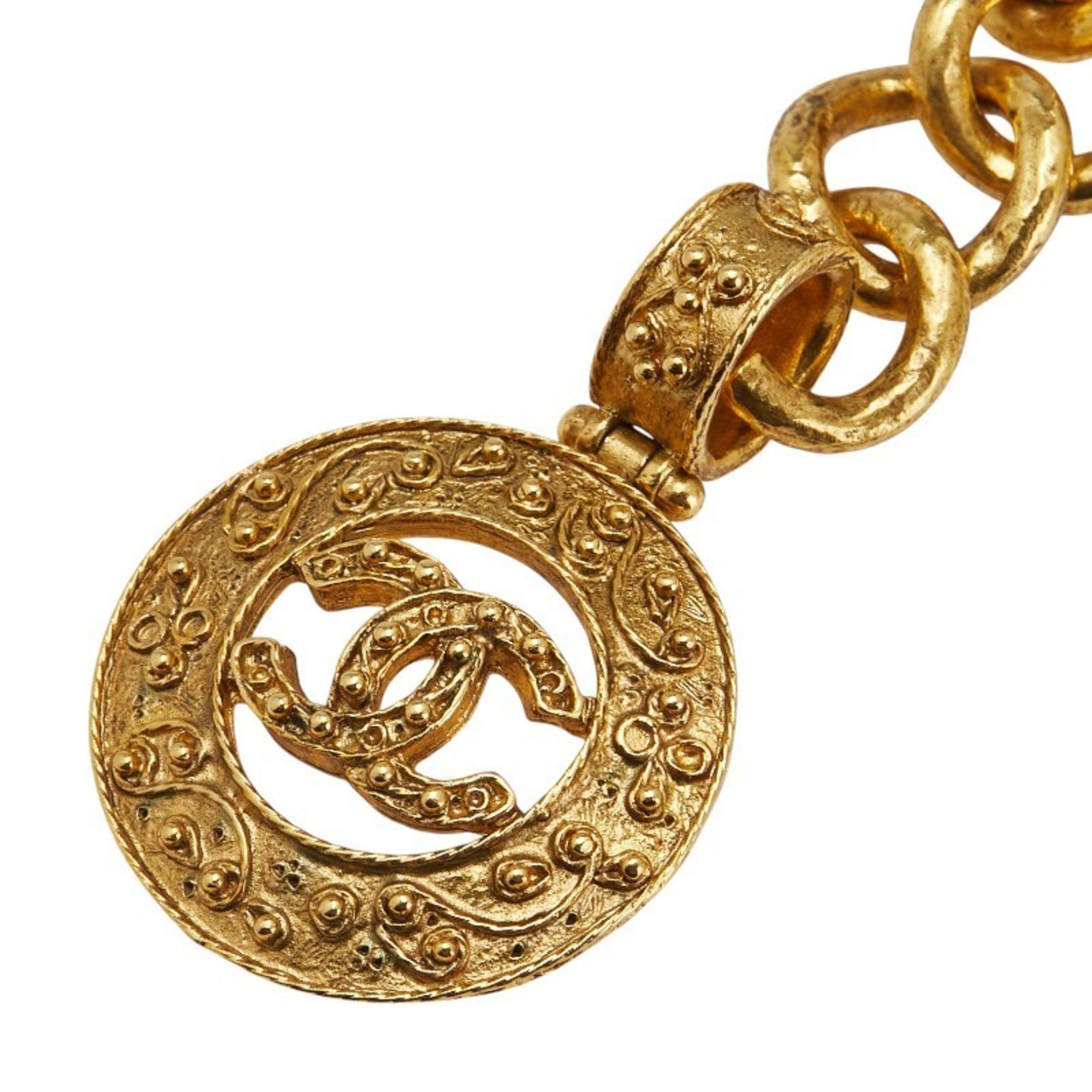 Chanel Vintage Chanel Coco Mark Chain Belt, Gold Plated, Women's, CHANEL Size ONE SIZE - 2 Thumbnail