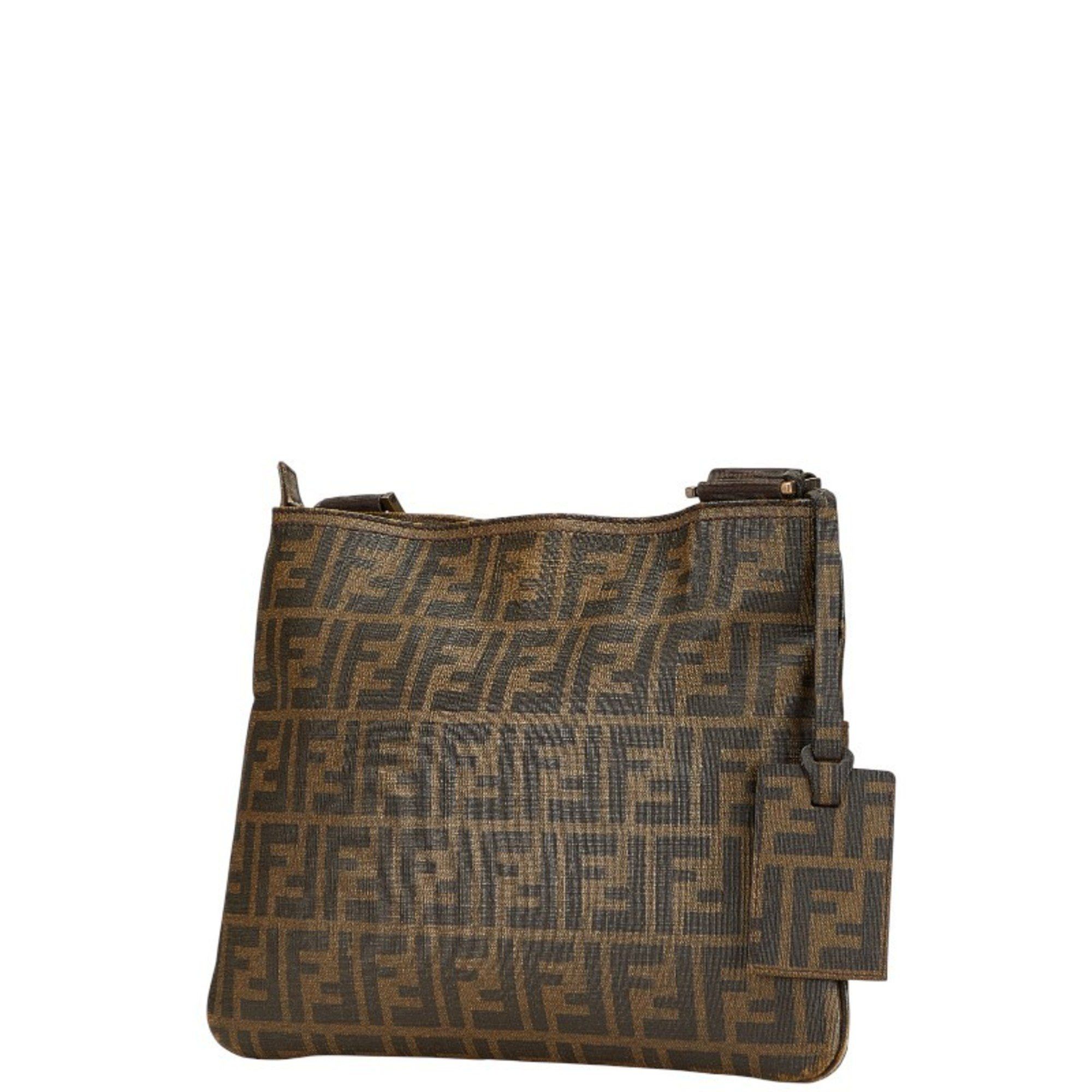 Fendi Fendi Zucca Crossbody Shoulder Bag 7VA247 Khaki Brown Leather Women's FENDI Size ONE SIZE - 2 Thumbnail