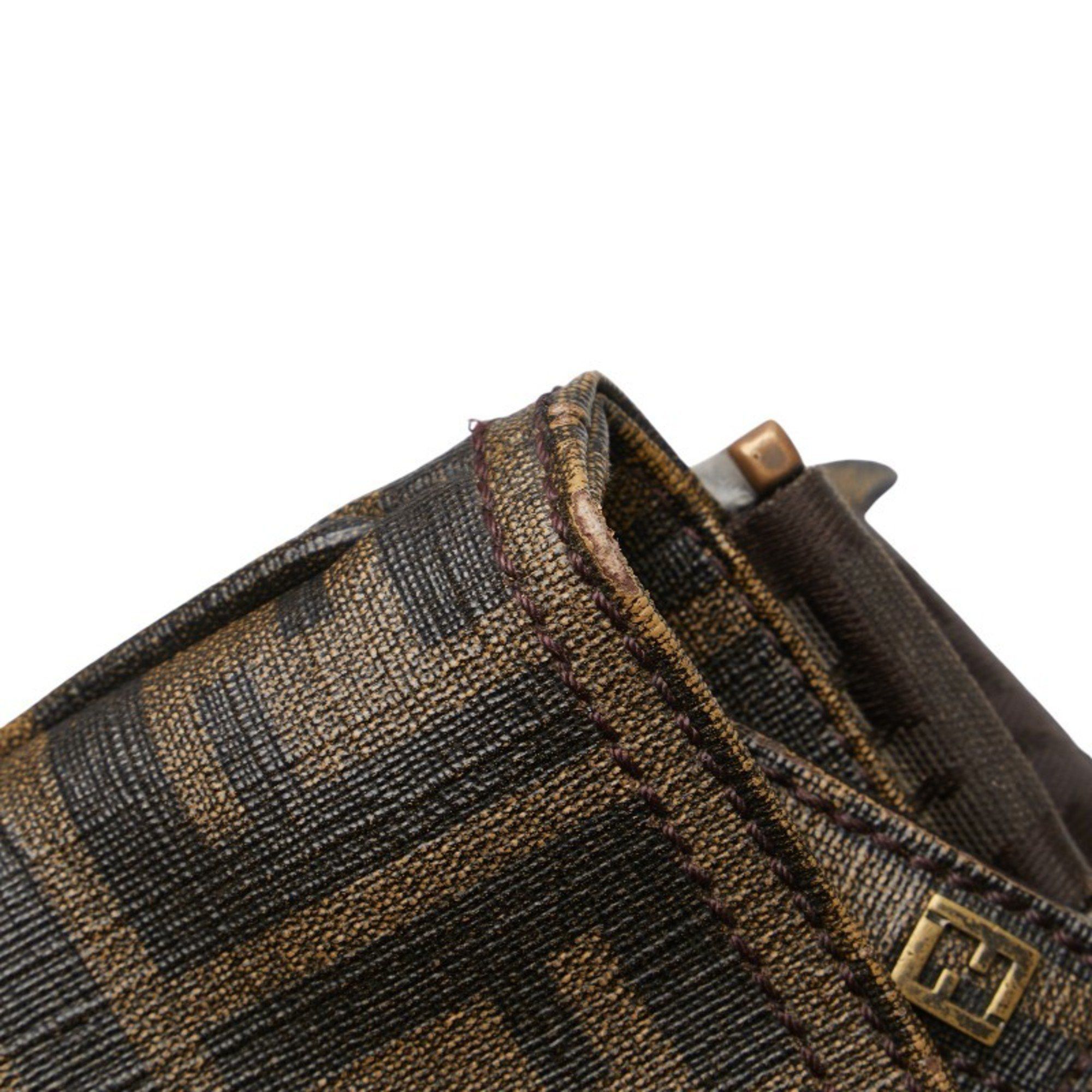 Fendi Fendi Zucca Crossbody Shoulder Bag 7VA247 Khaki Brown Leather Women's FENDI Size ONE SIZE - 7 Thumbnail