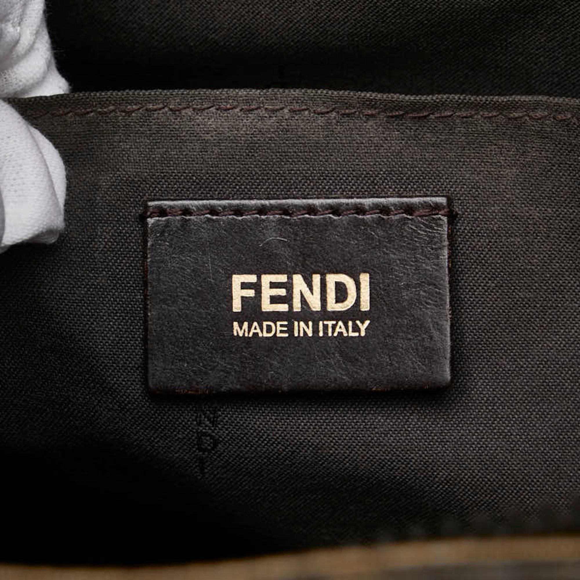 Fendi Fendi Zucca Crossbody Shoulder Bag 7VA247 Khaki Brown Leather Women's FENDI Size ONE SIZE - 10 Thumbnail