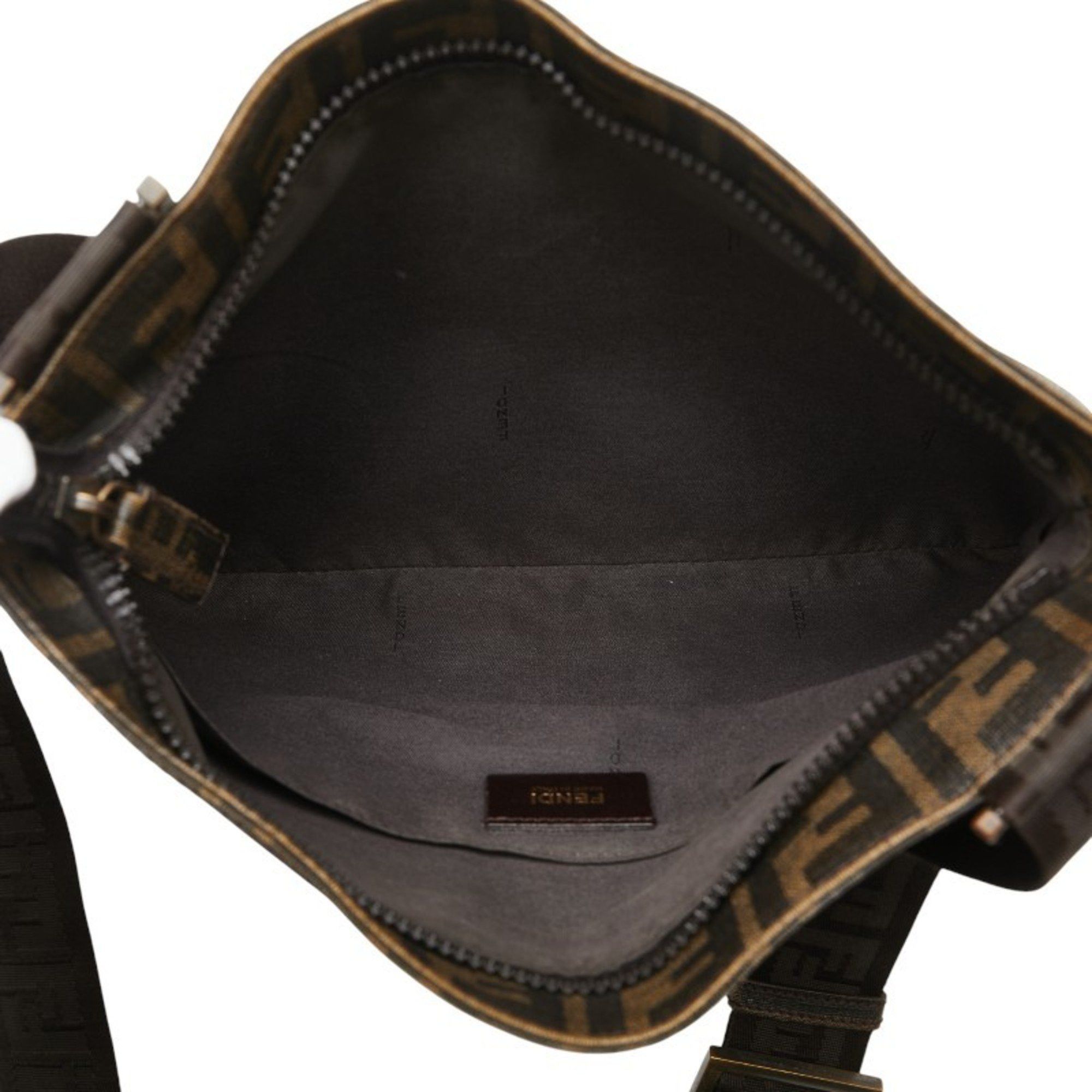 Fendi Fendi Zucca Crossbody Shoulder Bag 7VA247 Khaki Brown Leather Women's FENDI Size ONE SIZE - 9 Thumbnail