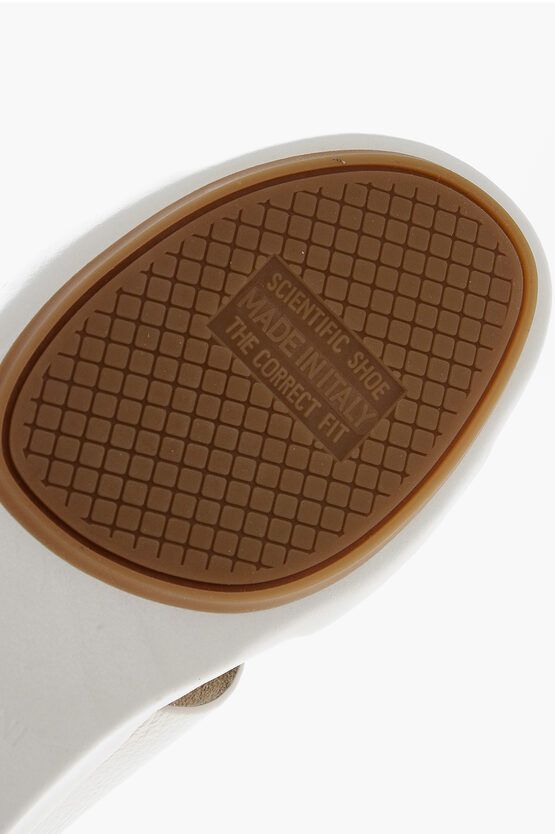 Textured Leather Sandals with Logoed Detail