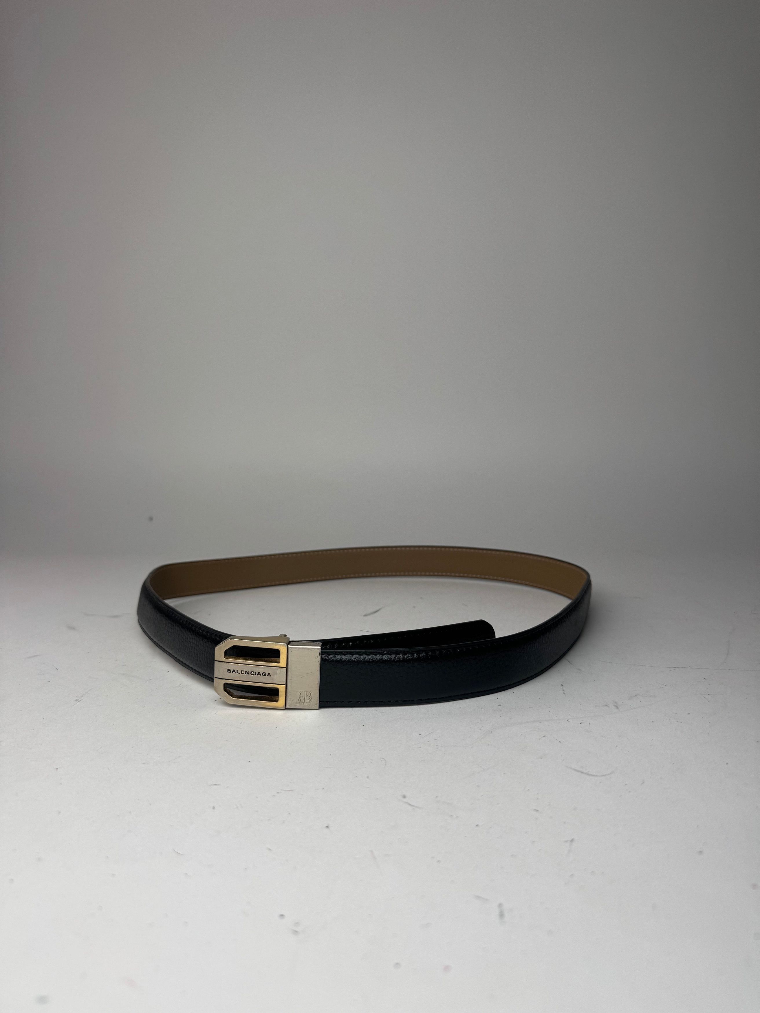 Balenciaga Vintage Leather Belt Black Size ONE SIZE - 8 Thumbnail