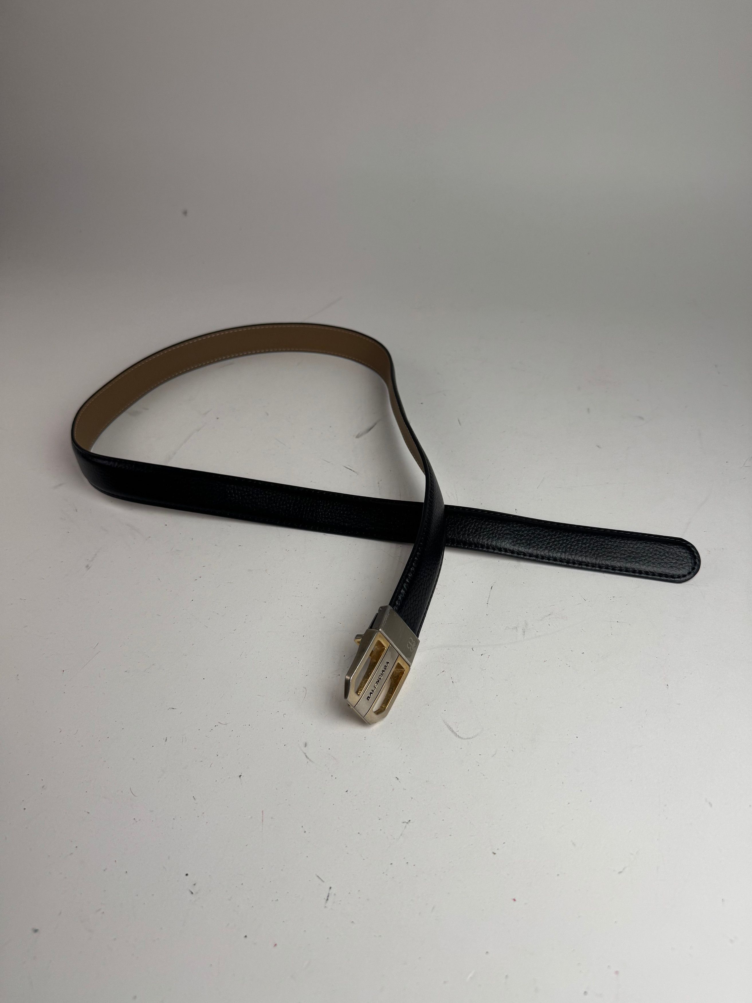 Balenciaga Vintage Leather Belt Black Size ONE SIZE - 6 Thumbnail