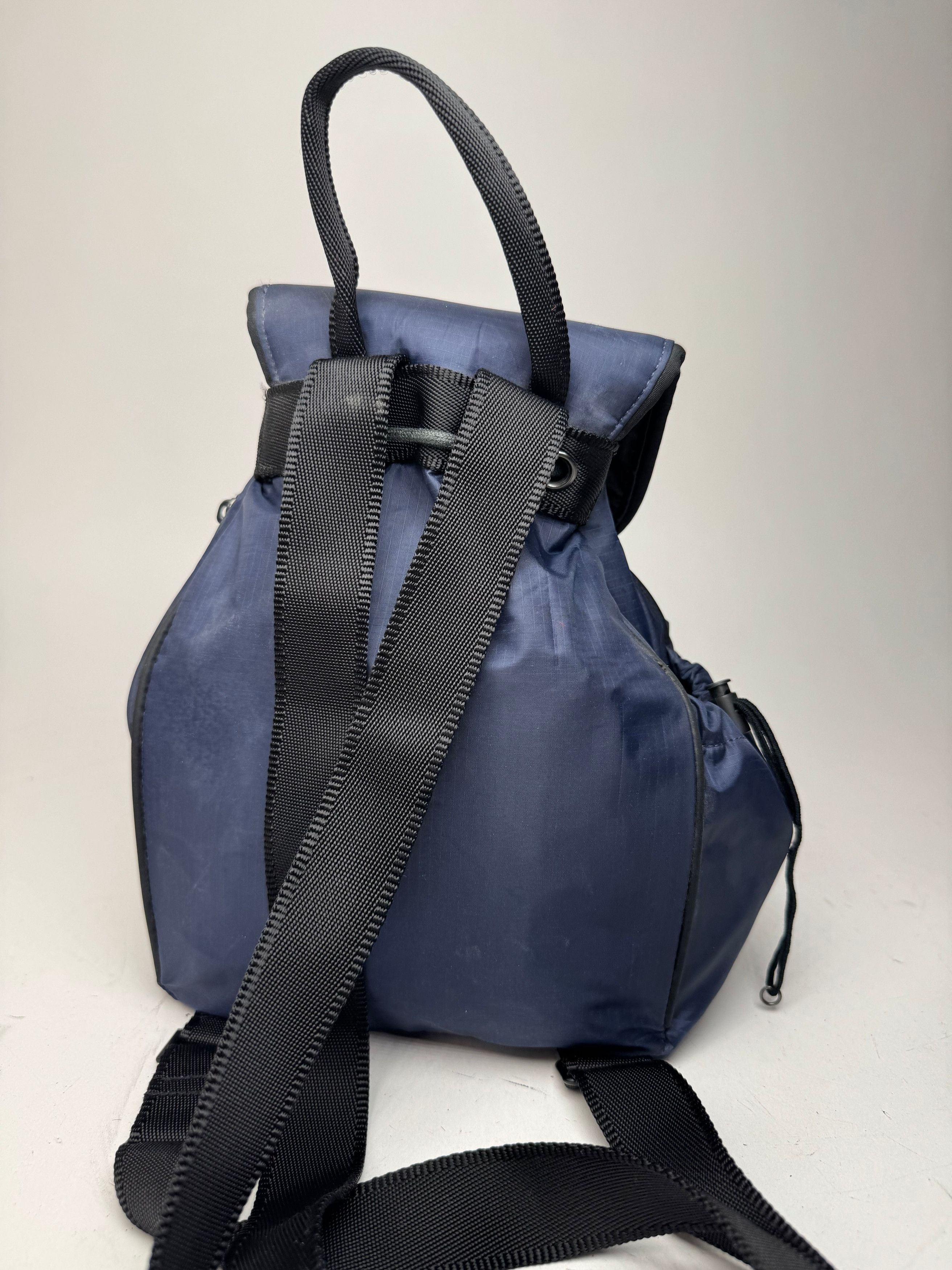 Vintage Polyester Backpack Navy Black