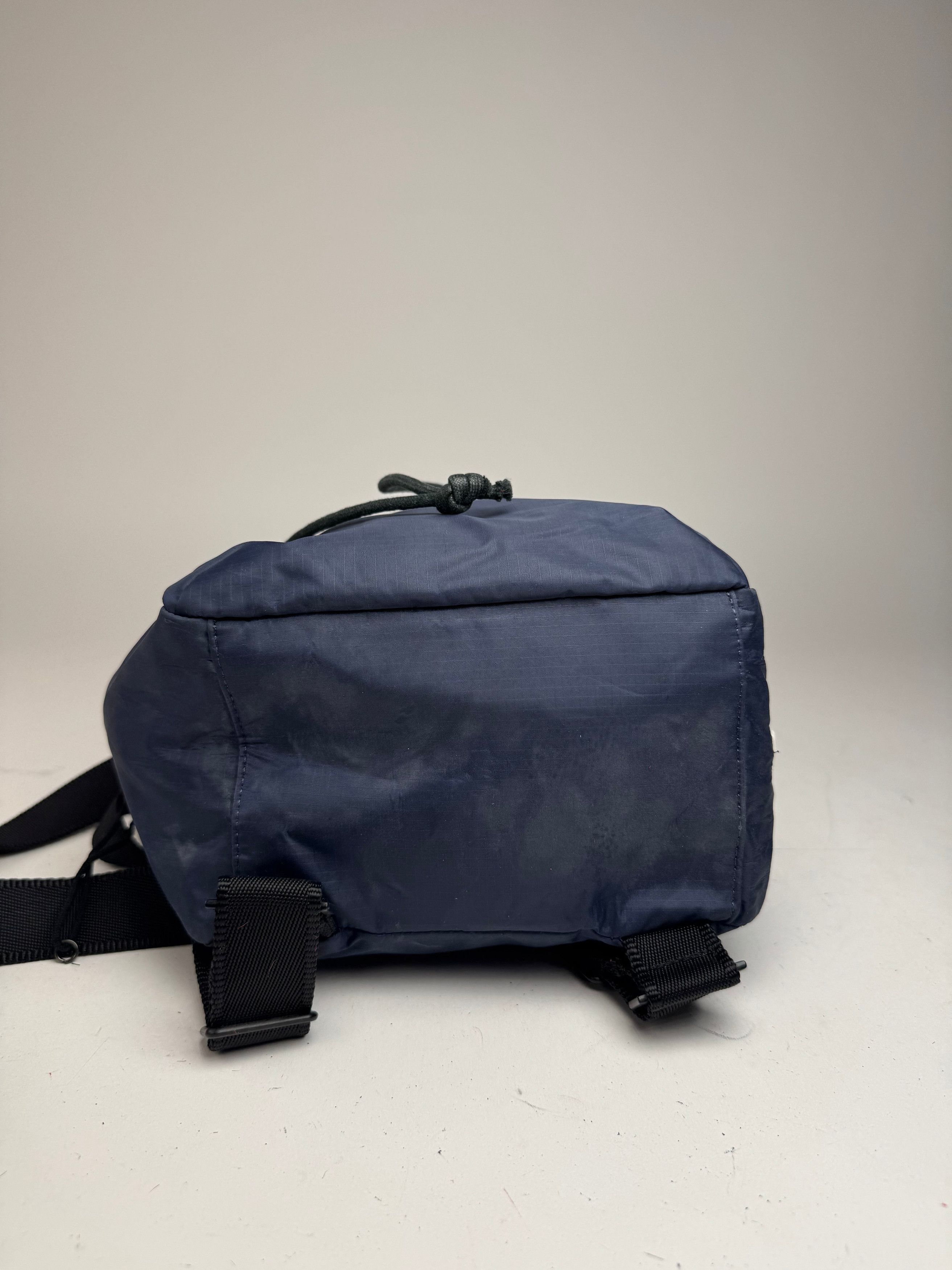 Vintage Polyester Backpack Navy Black