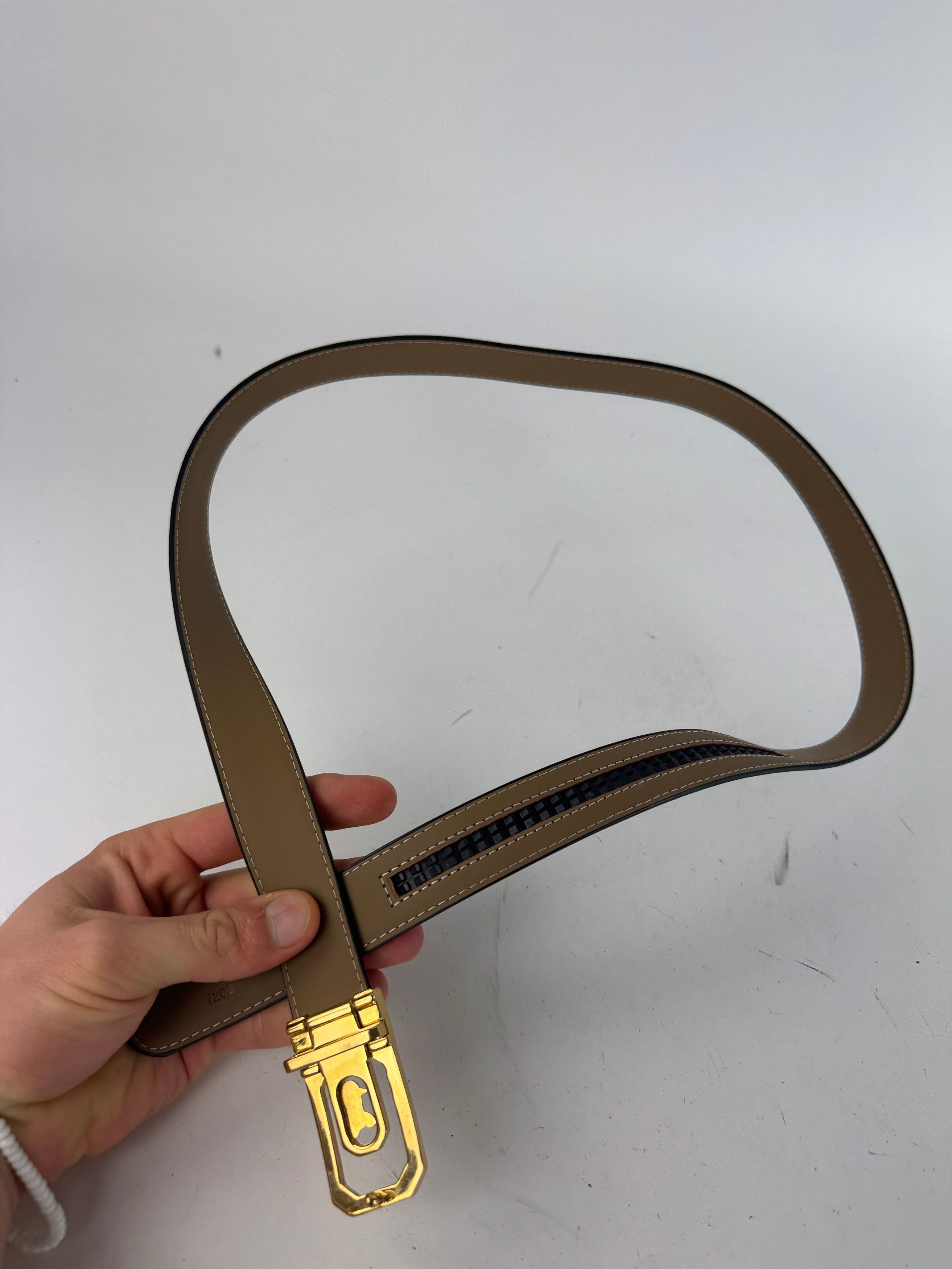 Celine Vintage Paris Carriage Logo Leather Belt Black Size ONE SIZE - 7 Thumbnail