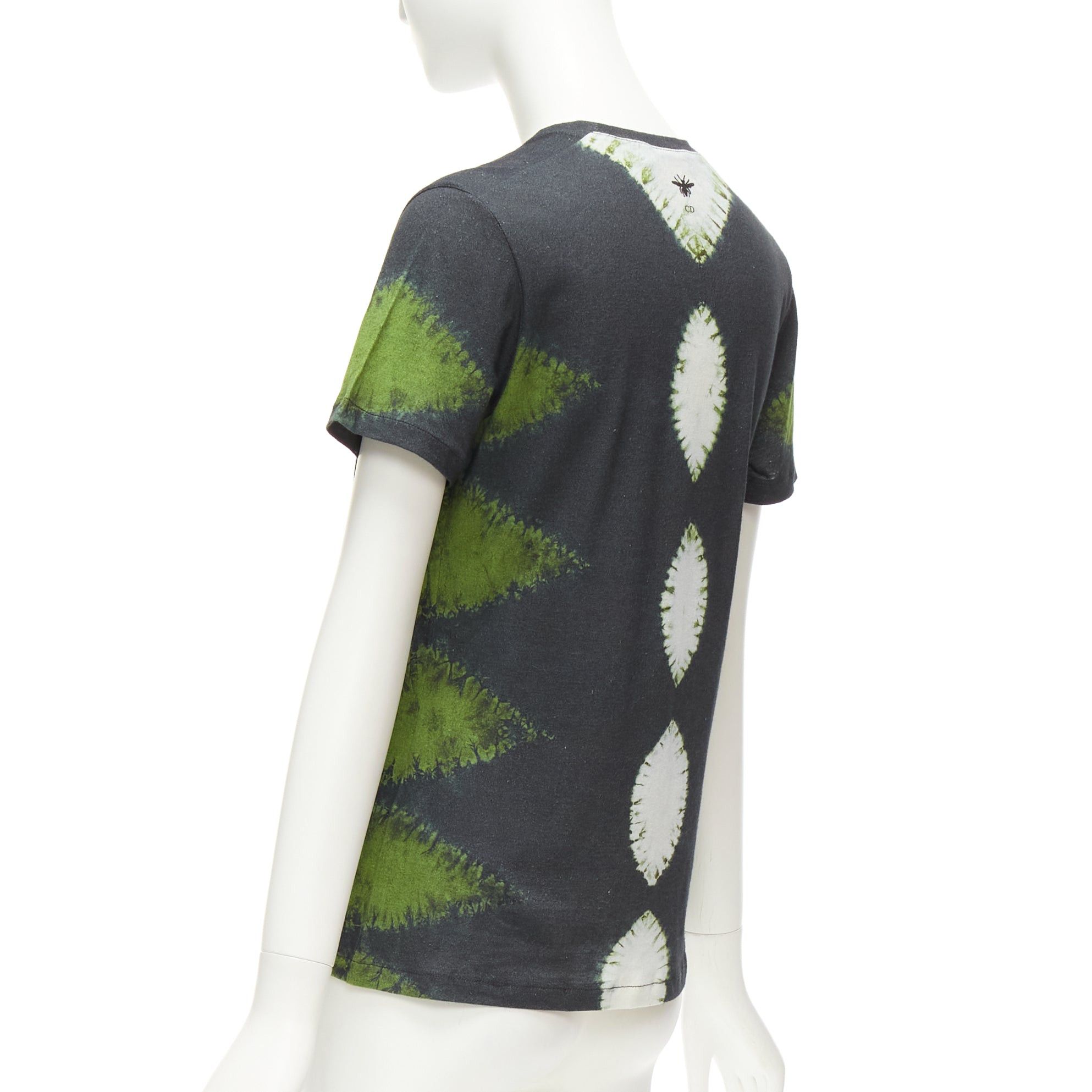Dior CHRISTIAN DIOR J'adior green grey tie dye cotton linen 8 tshirt XS Size S / US 4 / IT 40 - 6 Thumbnail