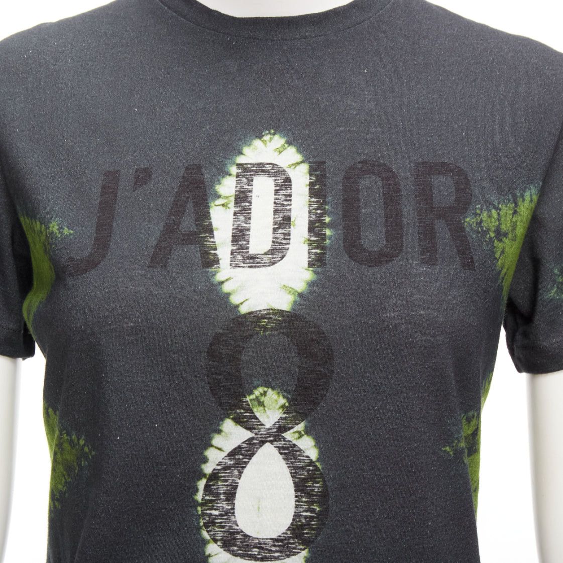 Dior CHRISTIAN DIOR J'adior green grey tie dye cotton linen 8 tshirt XS Size S / US 4 / IT 40 - 7 Thumbnail