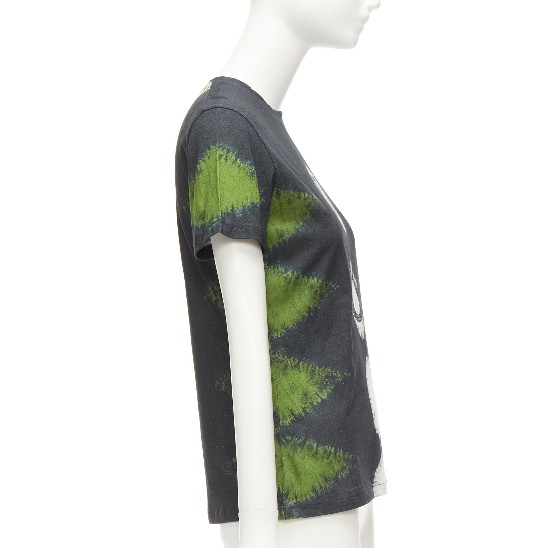 Dior CHRISTIAN DIOR J'adior green grey tie dye cotton linen 8 tshirt XS Size S / US 4 / IT 40 - 4 Thumbnail