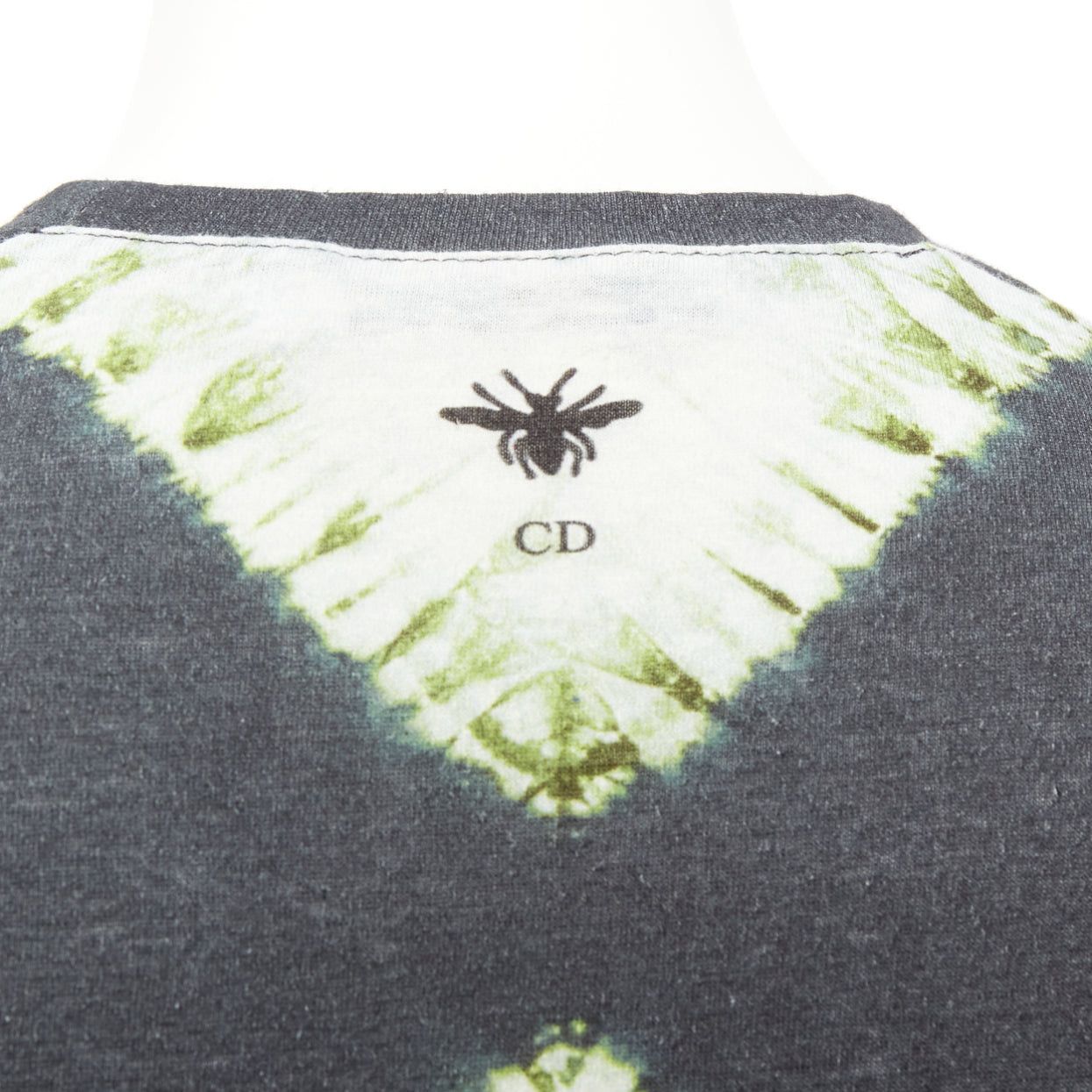 Dior CHRISTIAN DIOR J'adior green grey tie dye cotton linen 8 tshirt XS Size S / US 4 / IT 40 - 2 Thumbnail