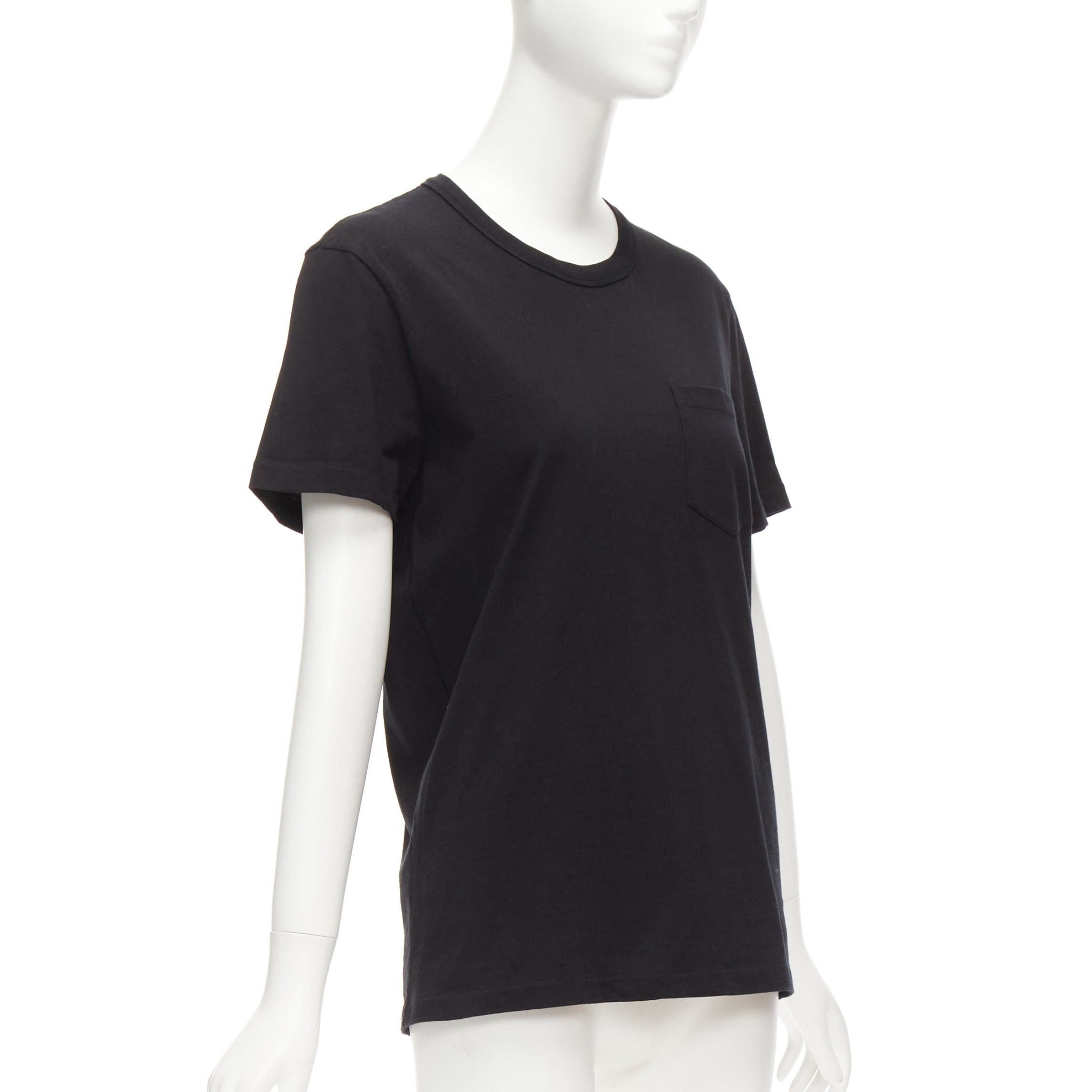 Tom Ford TOM FORD black TF logo embroidered pocketed round neck tshirt IT46 XL Size L / US 10 / IT 46 - 3 Thumbnail