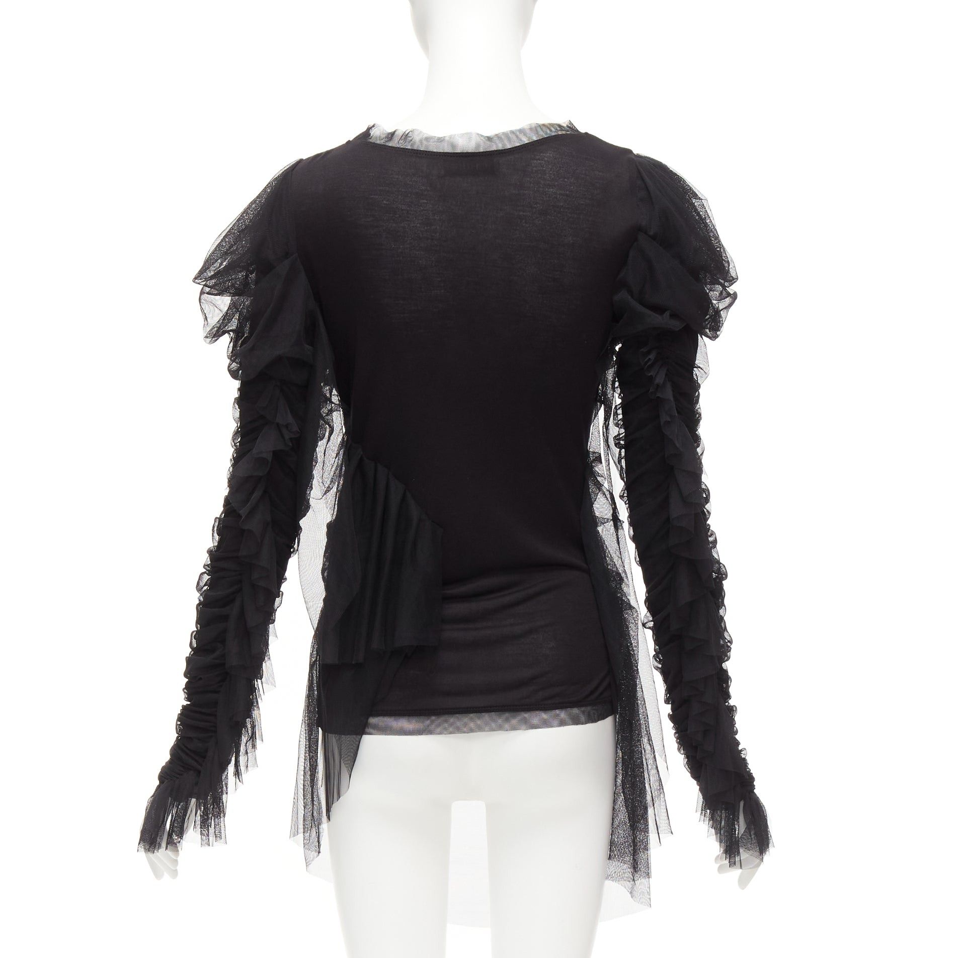 Faith Connexion FAITH CONNEXION black viscose mesh overlay silver chain crystal top S Size S / US 4 / IT 40 - 5 Thumbnail