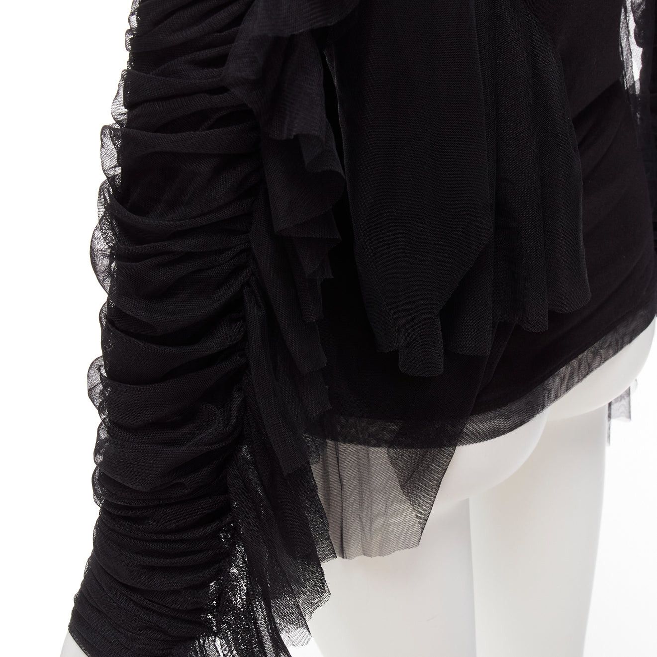 Faith Connexion FAITH CONNEXION black viscose mesh overlay silver chain crystal top S Size S / US 4 / IT 40 - 7 Thumbnail