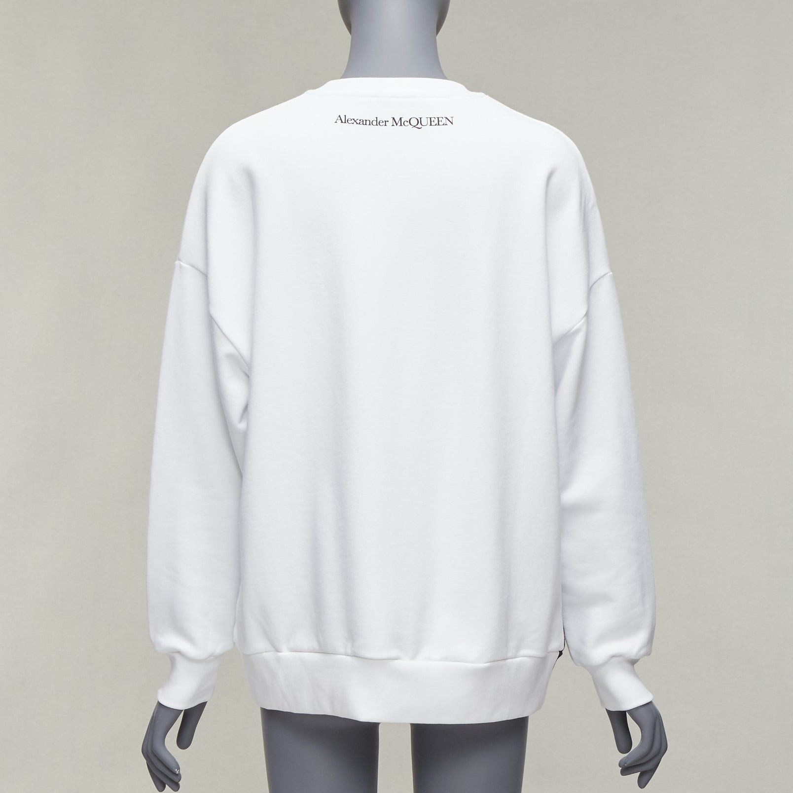 Alexander McQueen ALEXANDER MCQUEEN 2021 Anemone white red floral print cotton crew sweatshirt IT36 XXS Size XS / US 0-2 / IT 36-38 - 5 Thumbnail