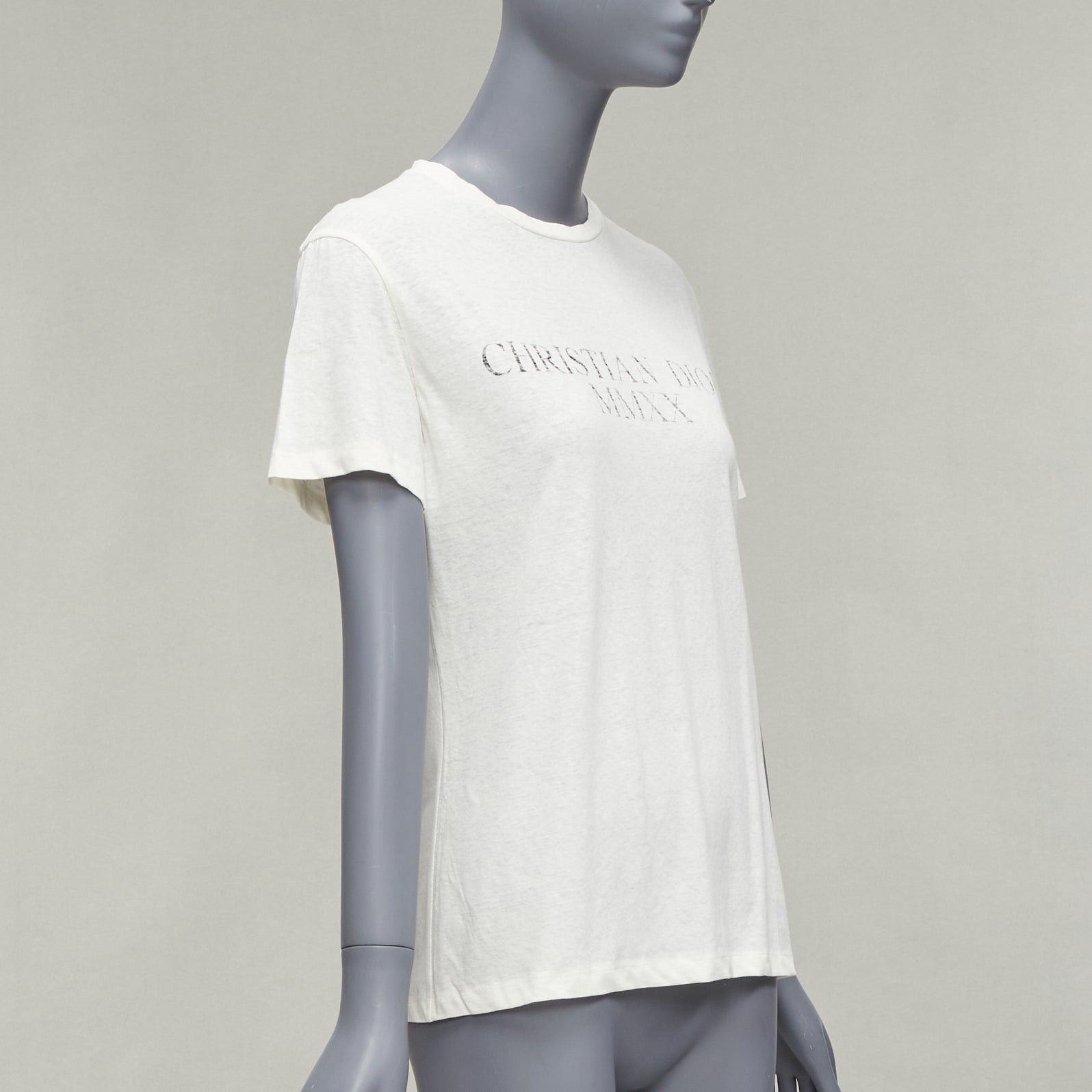 Dior DIOR 2020 MMXX Together Apart print ecru washed cotton linen sleeve tshirt XS Size S / US 4 / IT 40 - 3 Thumbnail