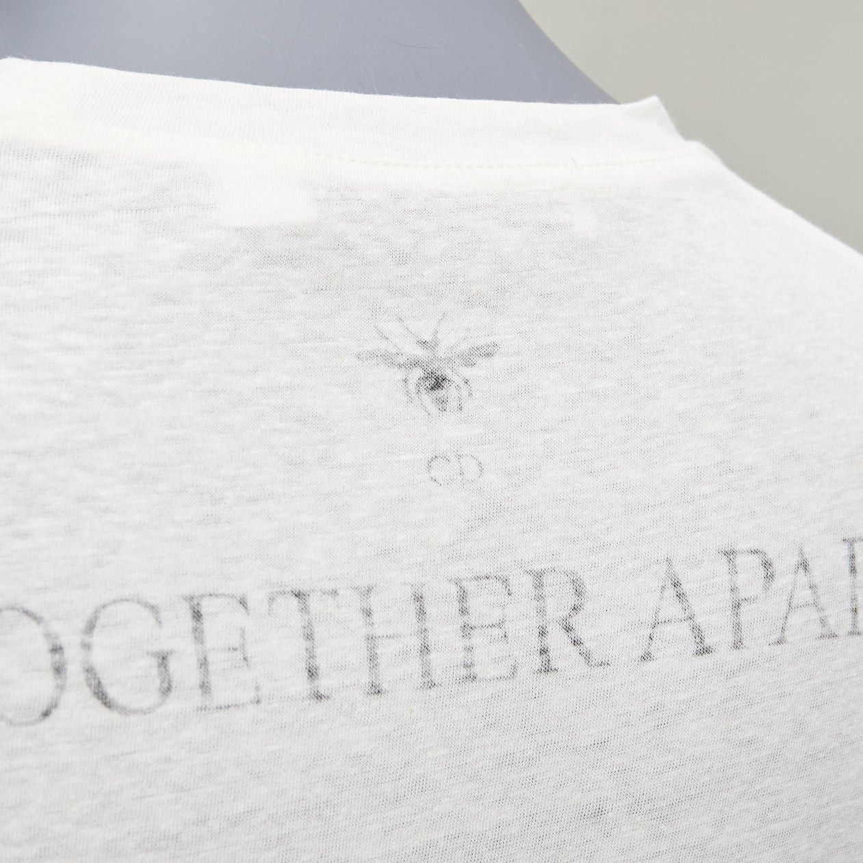 Dior DIOR 2020 MMXX Together Apart print ecru washed cotton linen sleeve tshirt XS Size S / US 4 / IT 40 - 2 Thumbnail
