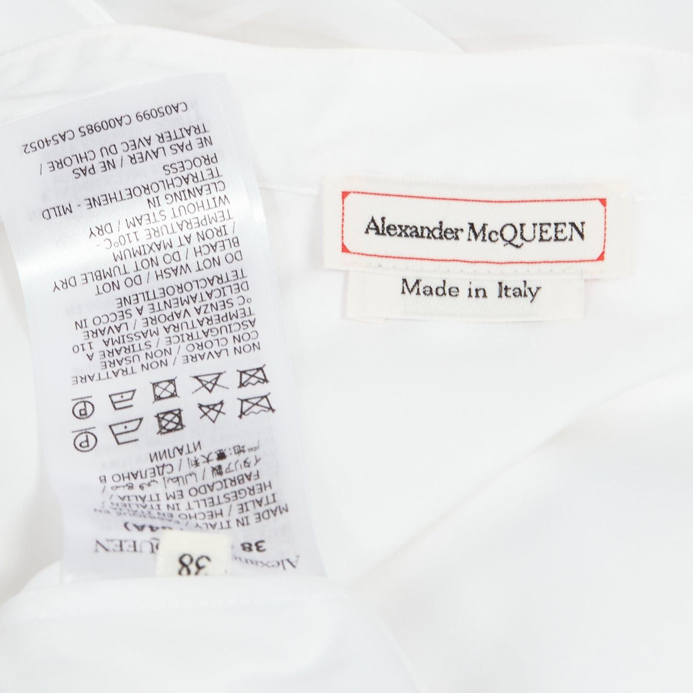 Alexander McQueen ALEXANDER MCQUEEN white cotton frill sleeve mandarin neck tunic shirt IT38 XS Size XS / US 0-2 / IT 36-38 - 9 Thumbnail