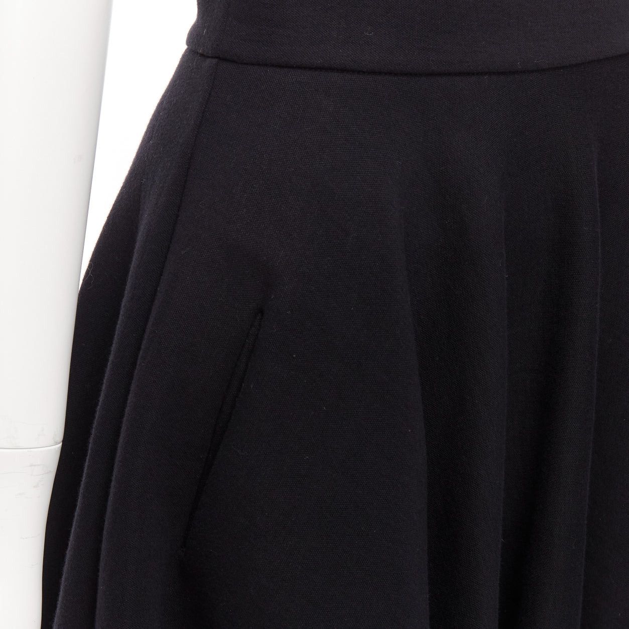 Antonio Berardi ANTONIO BERARDI black cotton blend high low dramatic ruffle skirt IT40 S Size 27" / US 4 / IT 40 - 6 Thumbnail