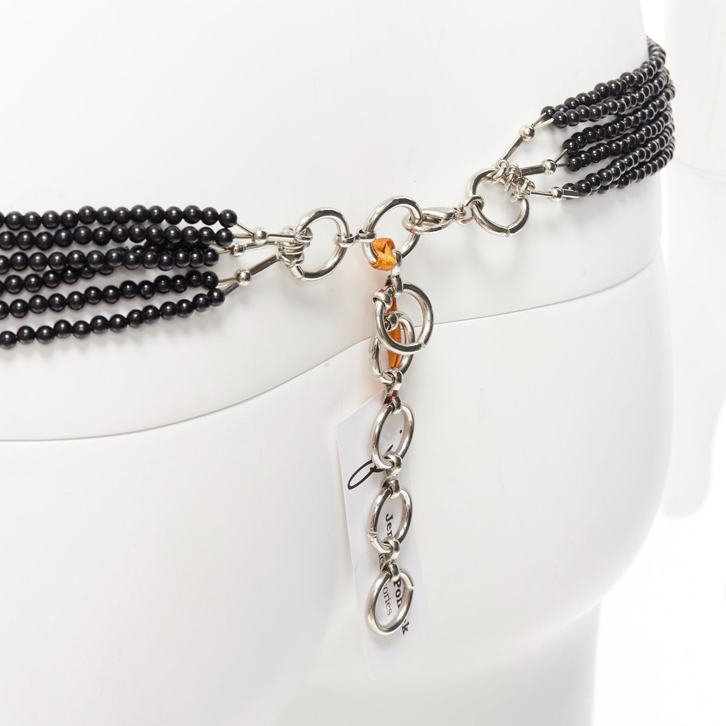 Other JENNIFER POLLOCK green oriental chinese stamp jade black beads chain belt Size ONE SIZE - 7 Thumbnail