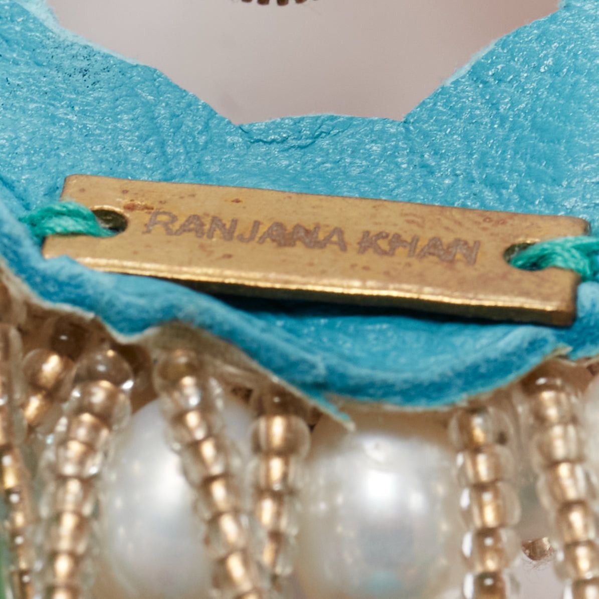 Other RANJANA KHAN turquoise cream faux pearl stone clip on earrings Pair Size ONE SIZE - 7 Thumbnail