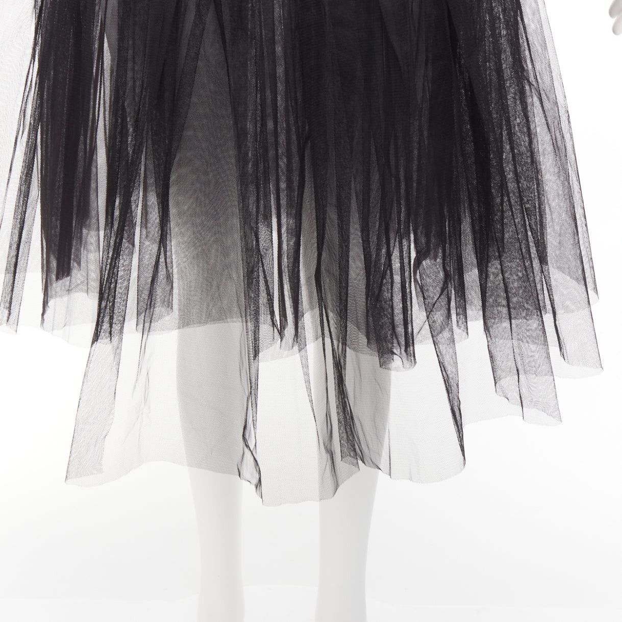 Shushu/Tong SHUSHU TONG black tulle asymmetric top high low hem A-line tutu skirt UK6 XS Size 26" / US 2 / IT 38 - 7 Thumbnail