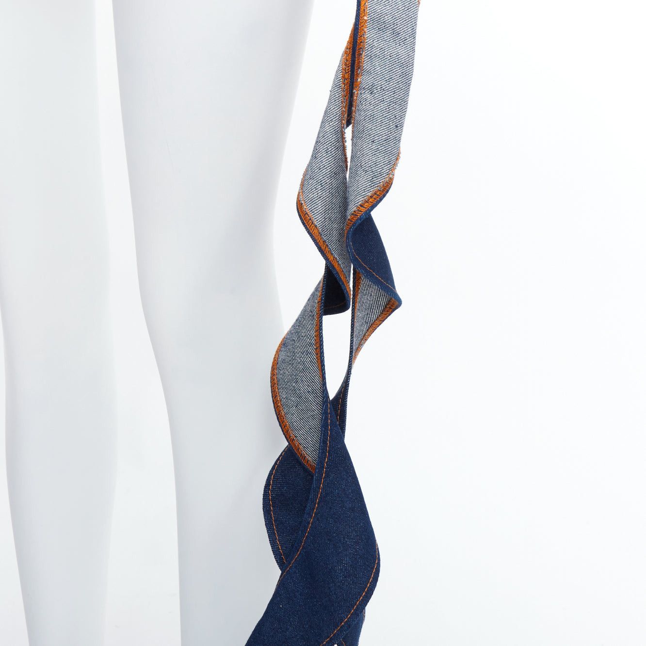 Other DAVID KOMA Corset Denim blue cotton cascade sides mini dress UK6 XS Size XS / US 0-2 / IT 36-38 - 7 Thumbnail