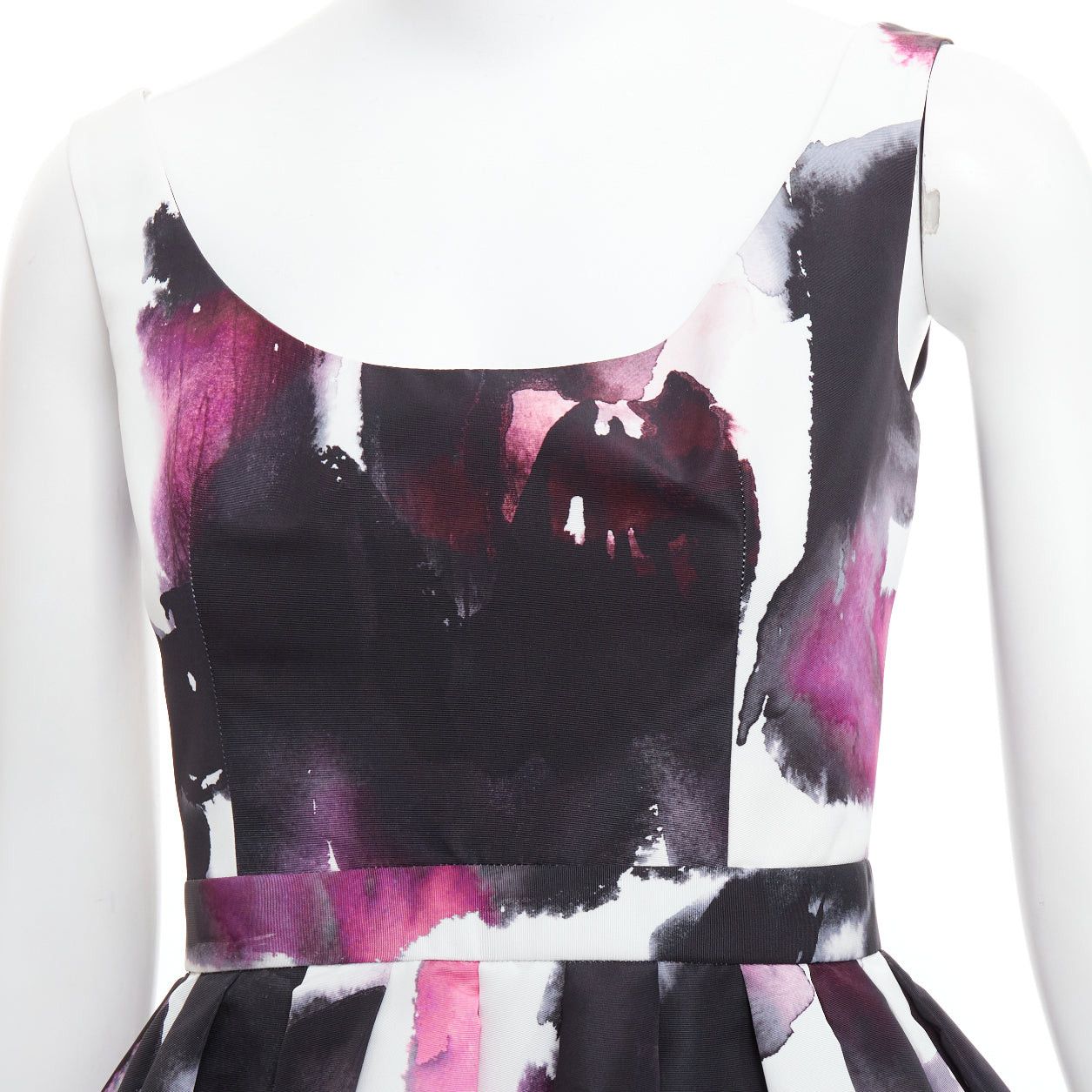 Alexander McQueen ALEXANDER MCQUEEN 2022 purple watercolor Graffiti print flared short dress IT38 XS Size XS / US 0-2 / IT 36-38 - 7 Thumbnail