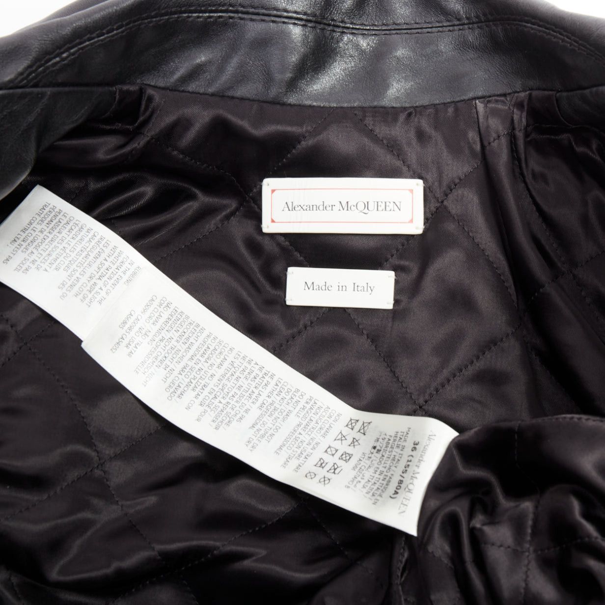 Alexander McQueen ALEXANDER MCQUEEN 2023 Hybrid punk black leather tweed biker jacket IT36 XXS Size XS / US 0-2 / IT 36-38 - 8 Thumbnail